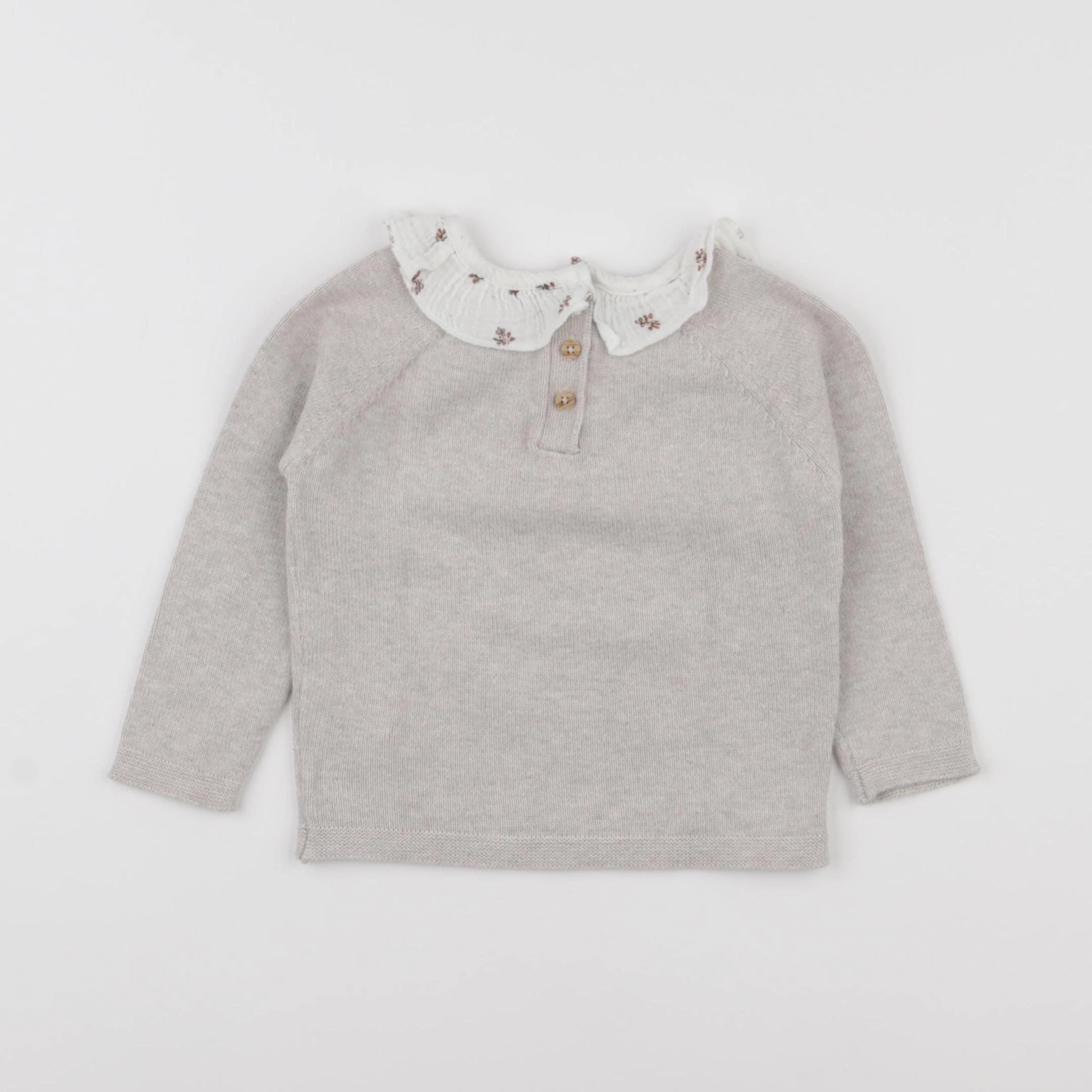 Vertbaudet - pull beige - 18 mois