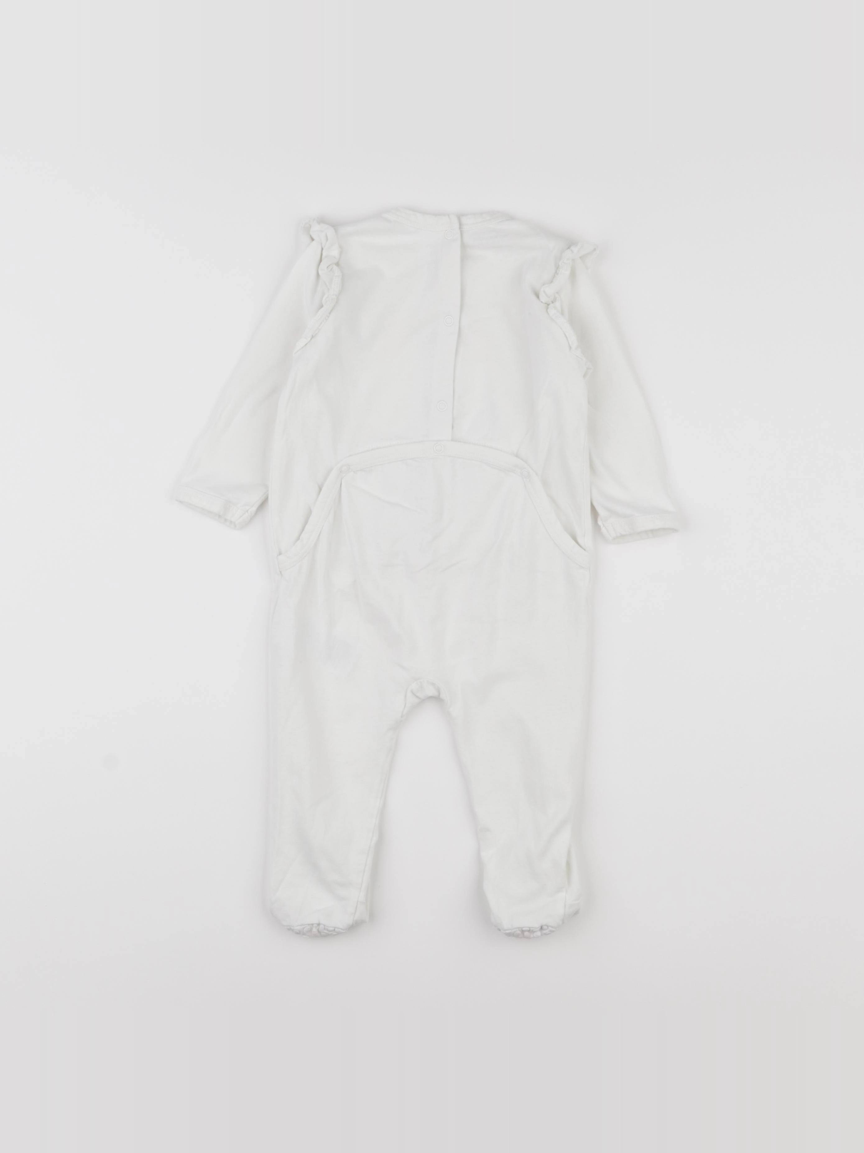 Vertbaudet - pyjama coton blanc - 12 mois