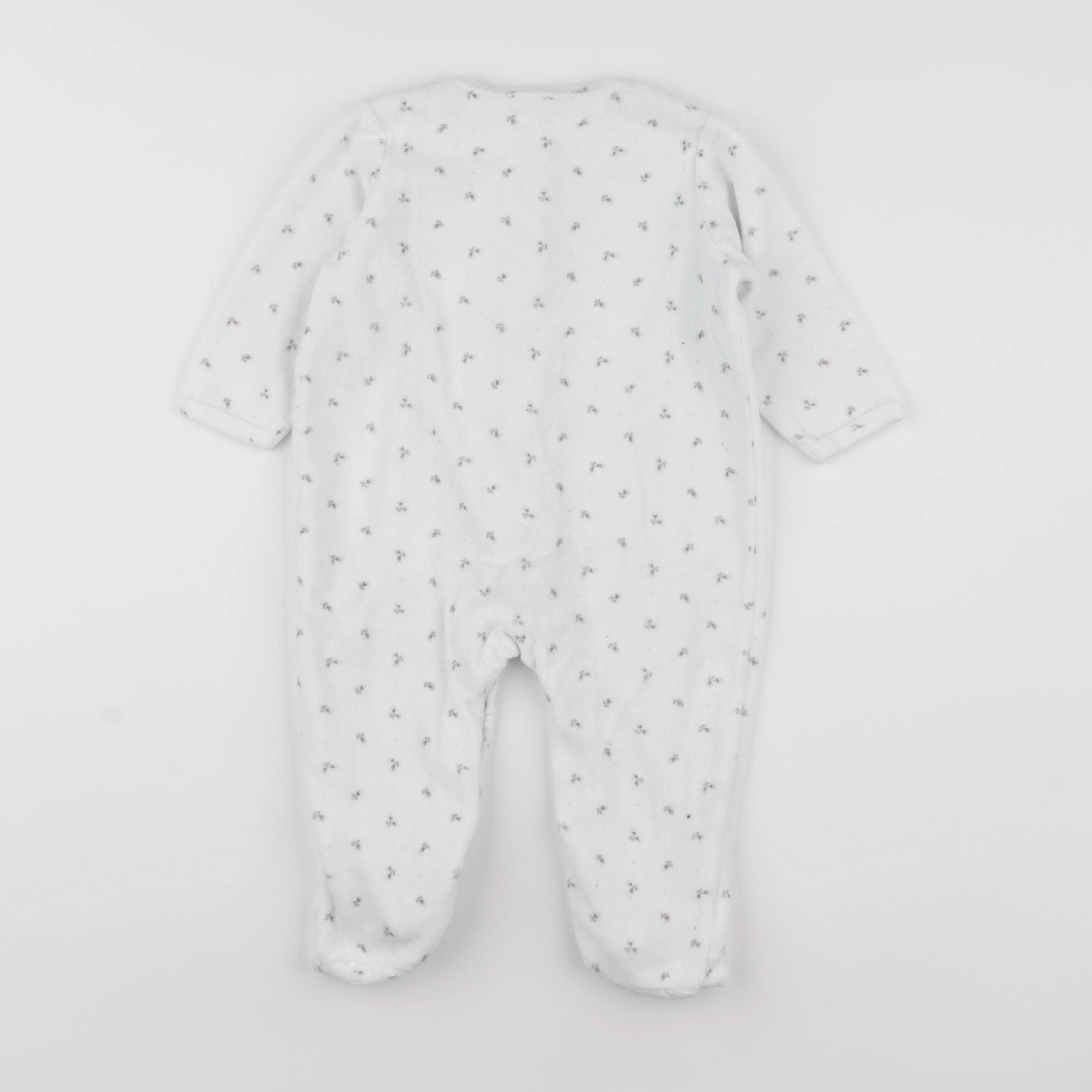 Vertbaudet - pyjama velours blanc - 18 mois