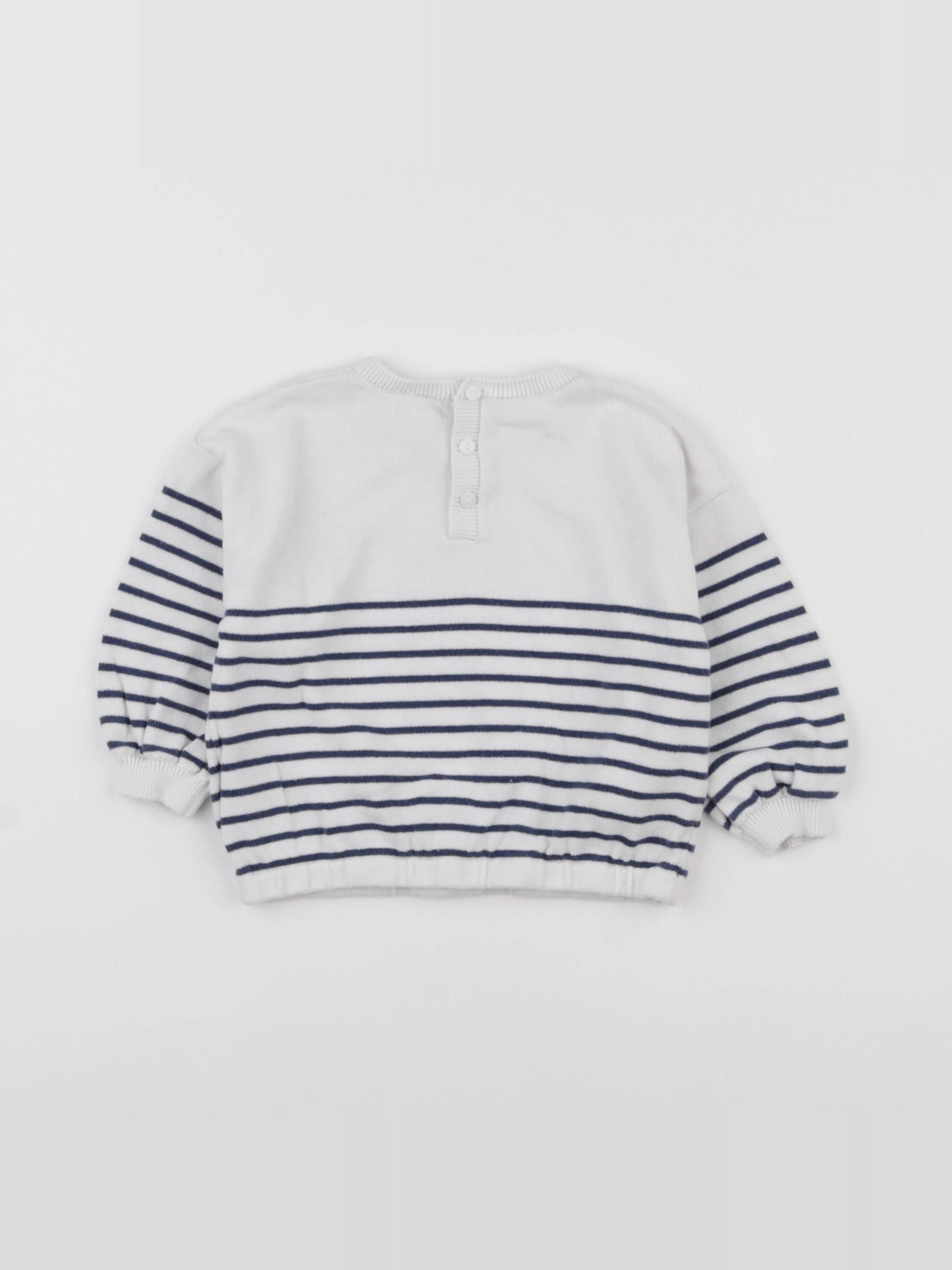 Vertbaudet - pull bleu - 12 mois