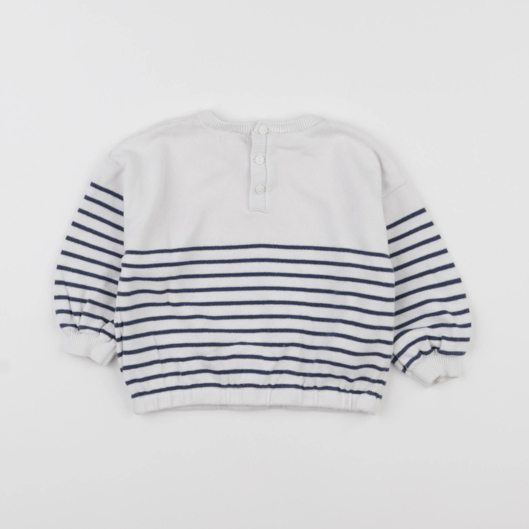 Vertbaudet - pull bleu - 12 mois