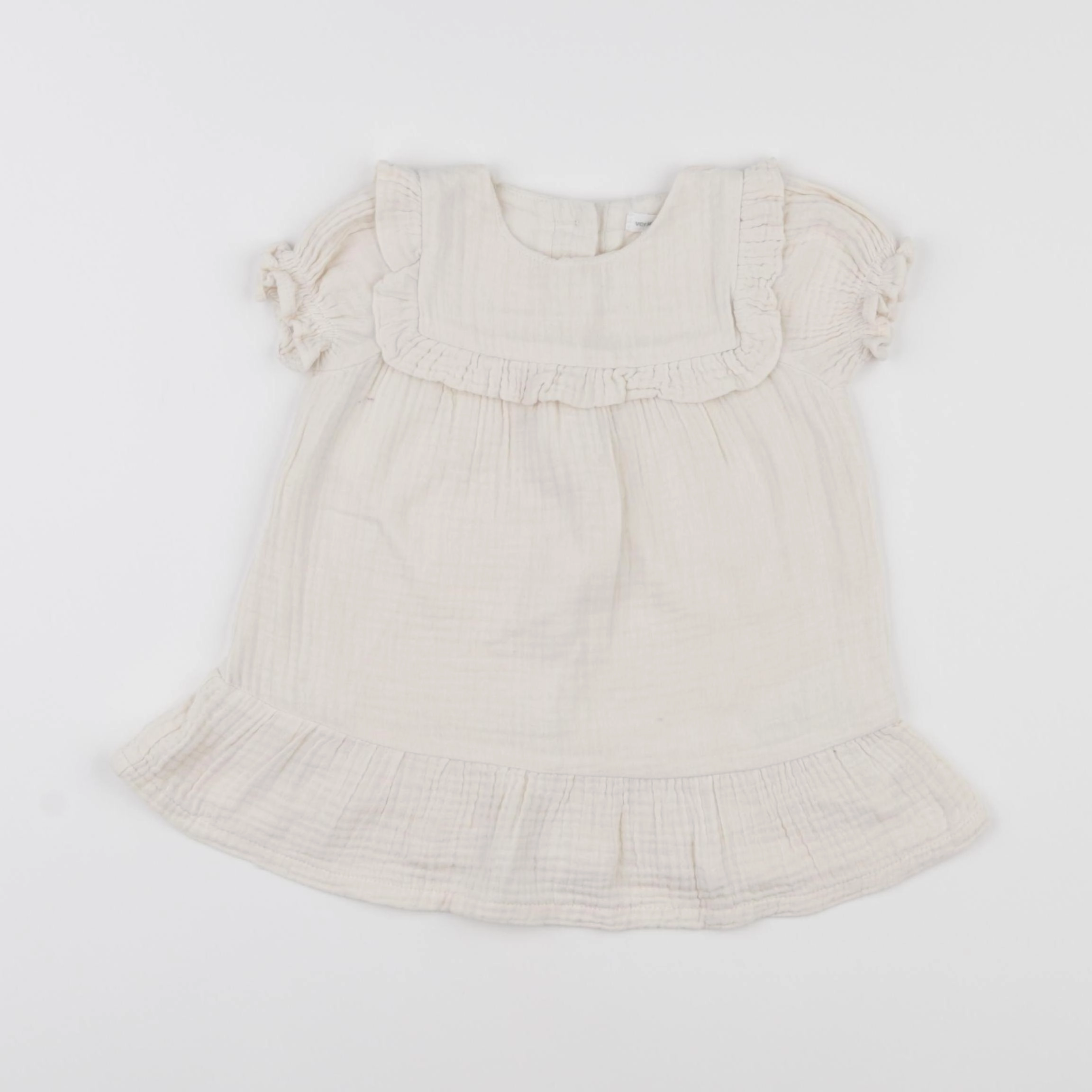 Vertbaudet - robe beige - 12 mois