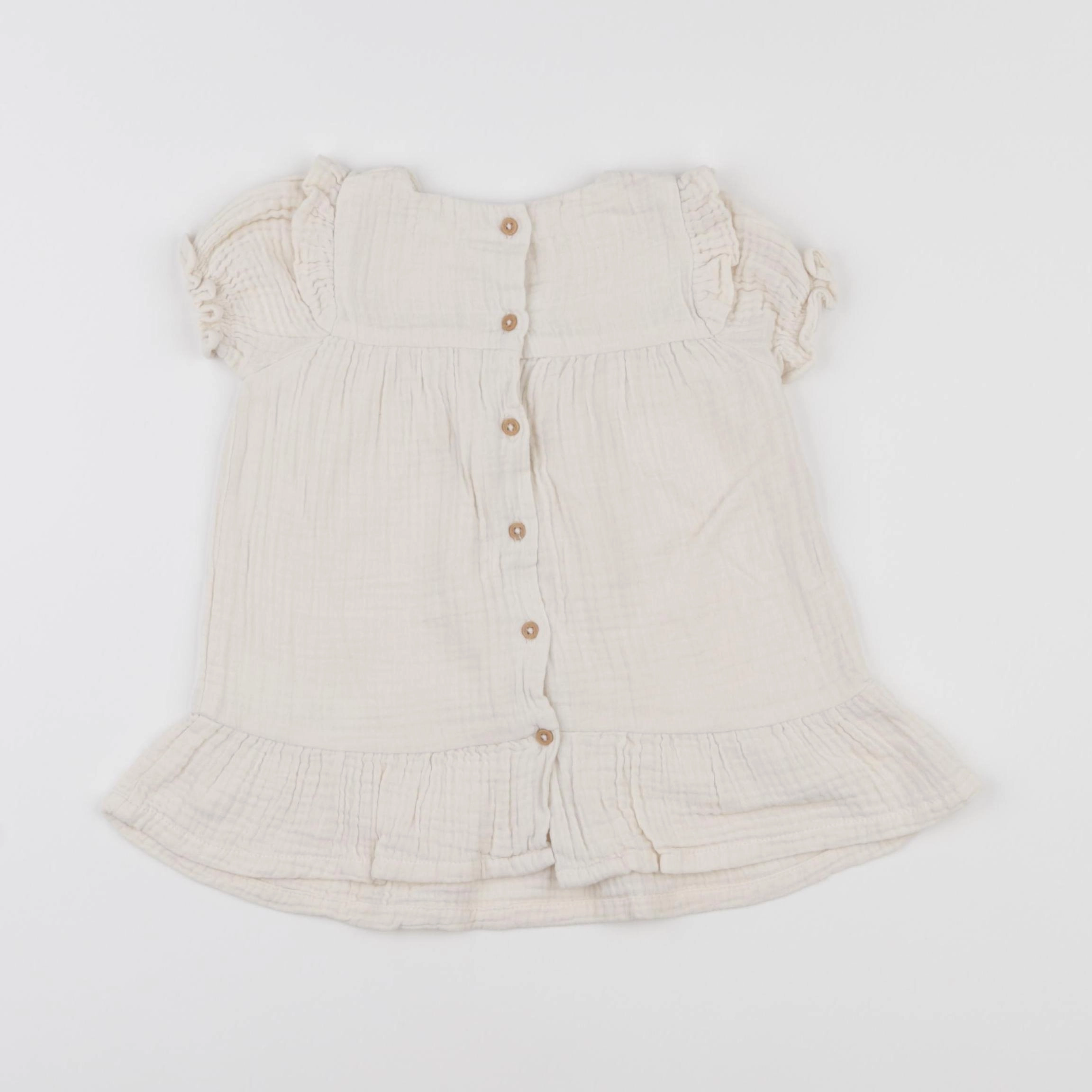 Vertbaudet - robe beige - 12 mois