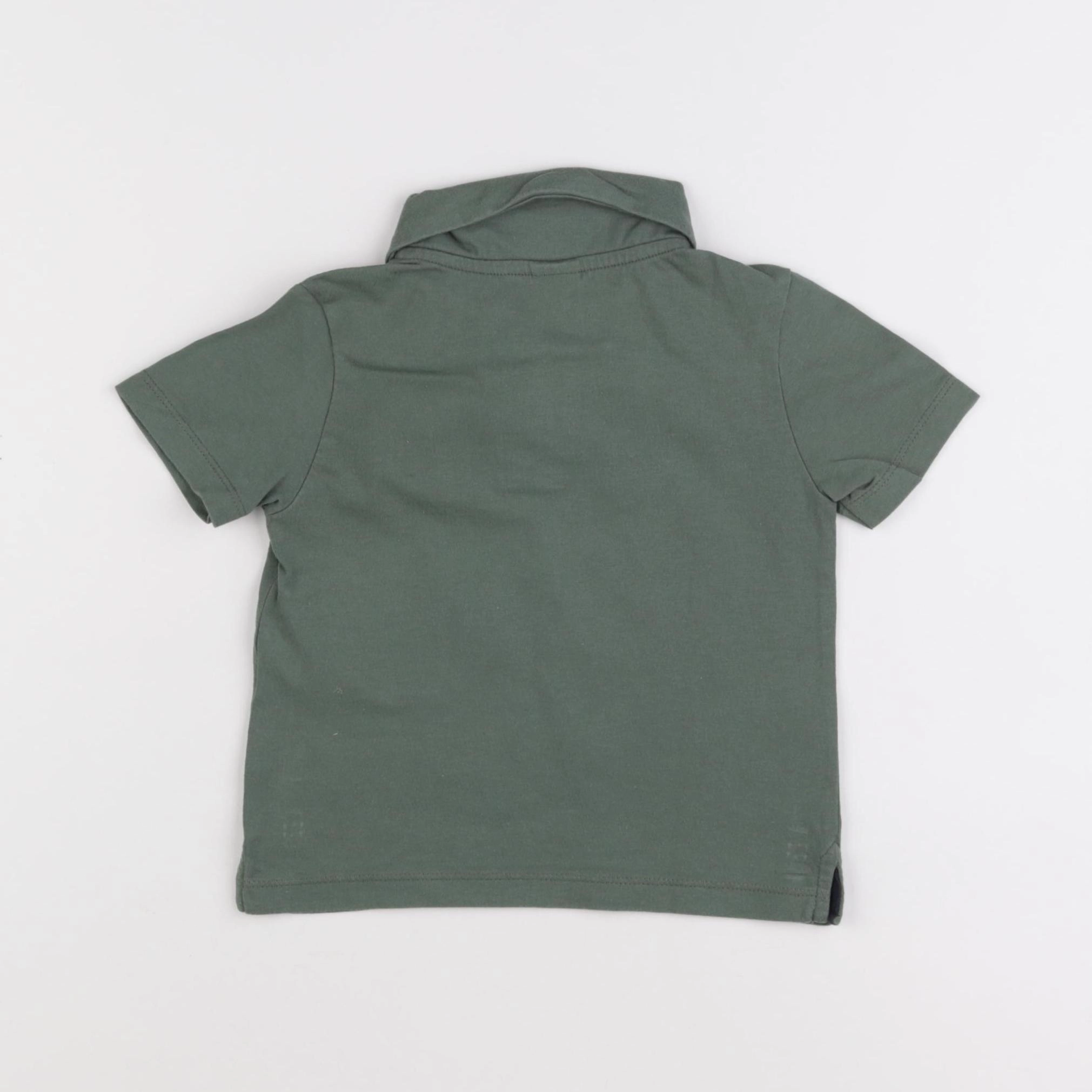 Petit Bateau - polo vert - 3 ans