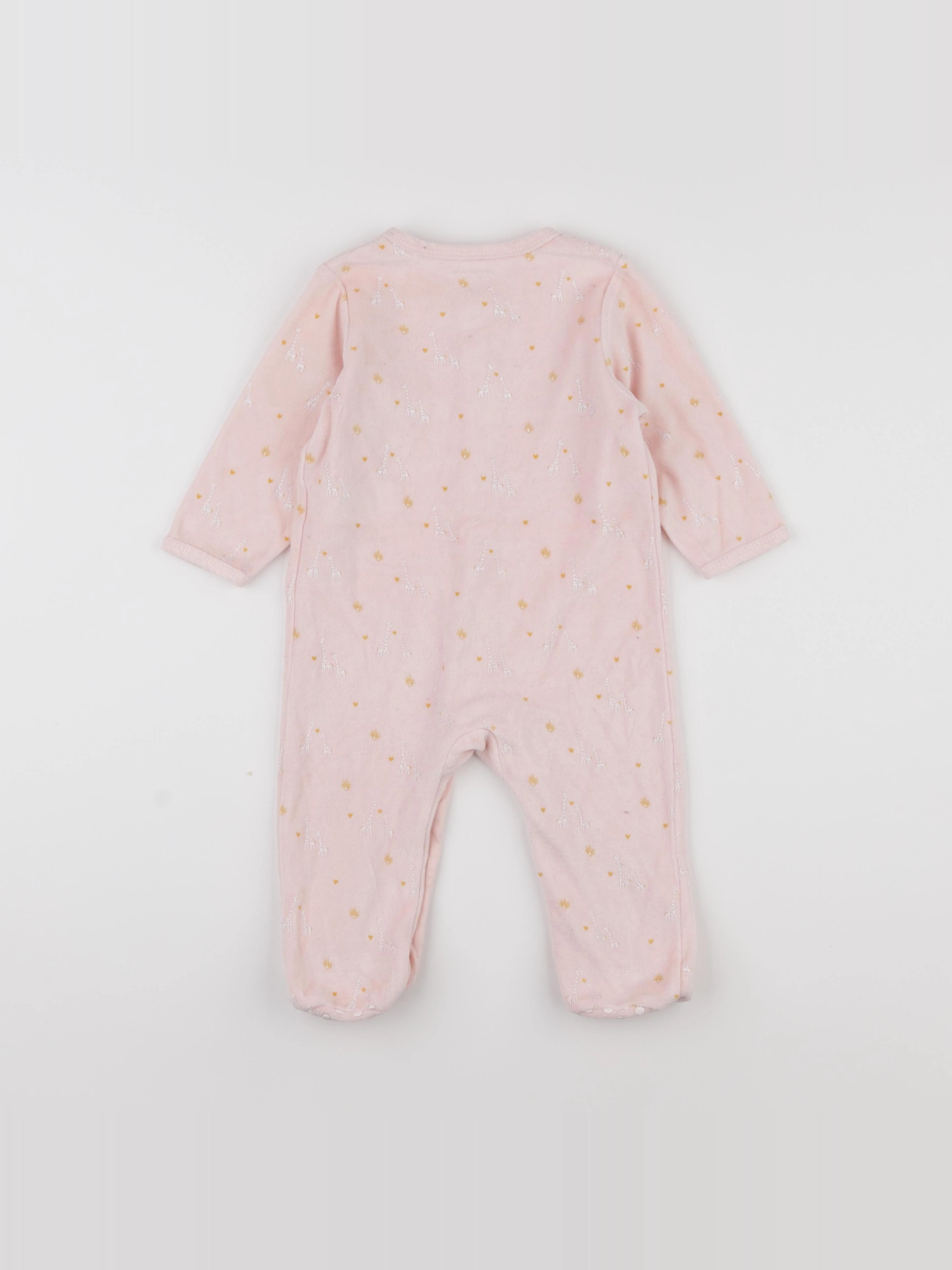 Vertbaudet - pyjama velours rose - 12 mois
