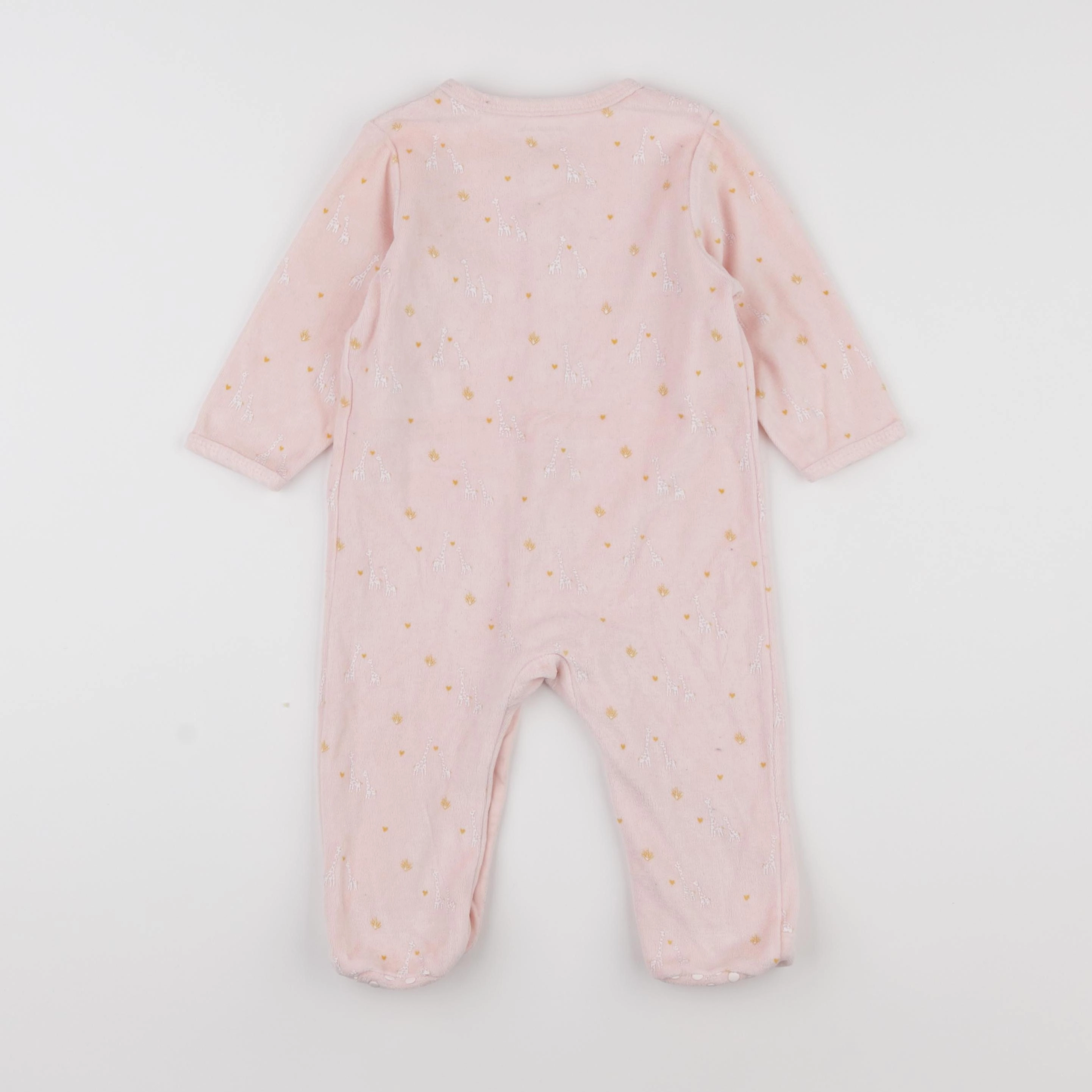 Vertbaudet - pyjama velours rose - 12 mois