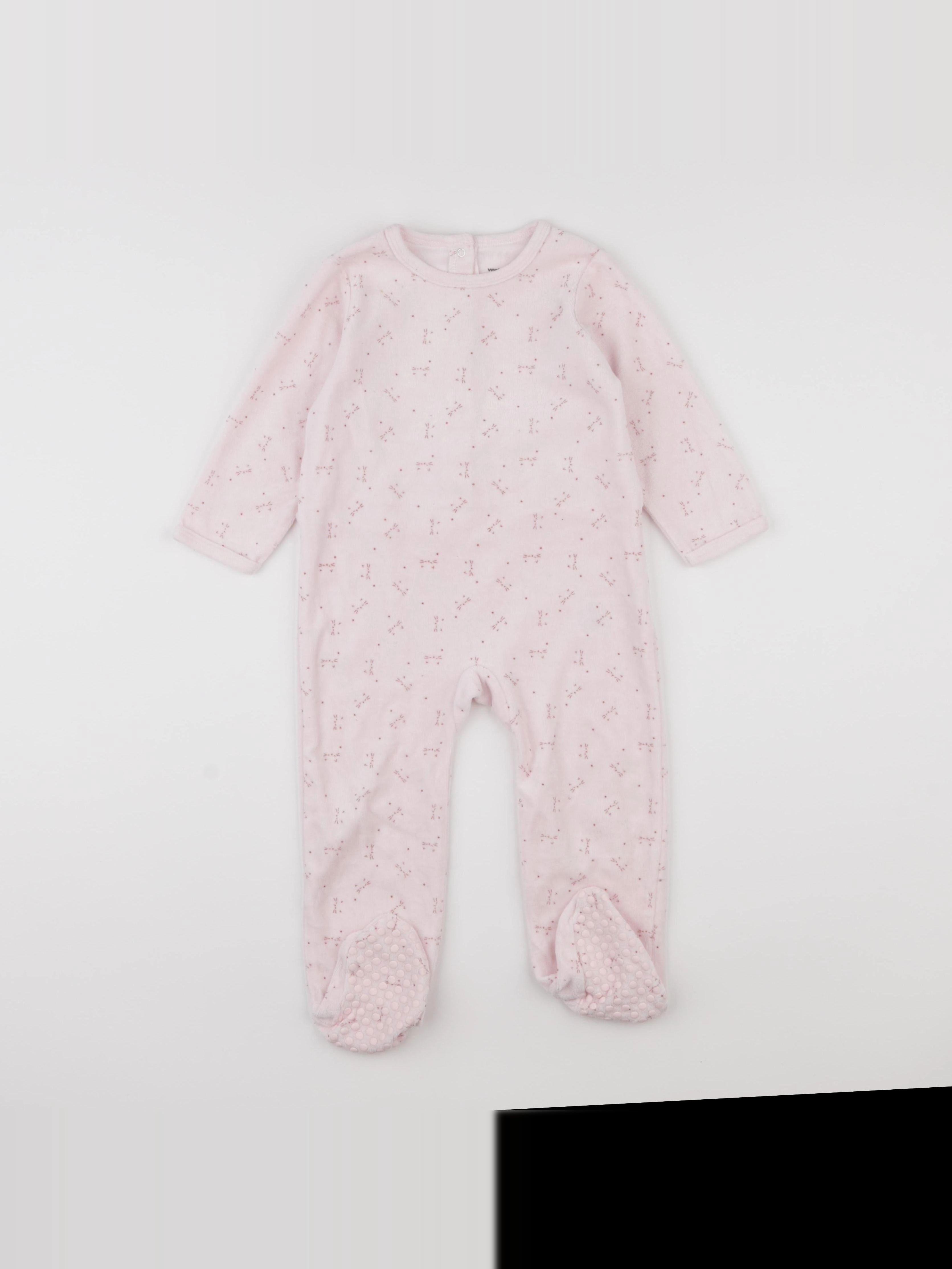 Vertbaudet - pyjama velours rose - 2 ans