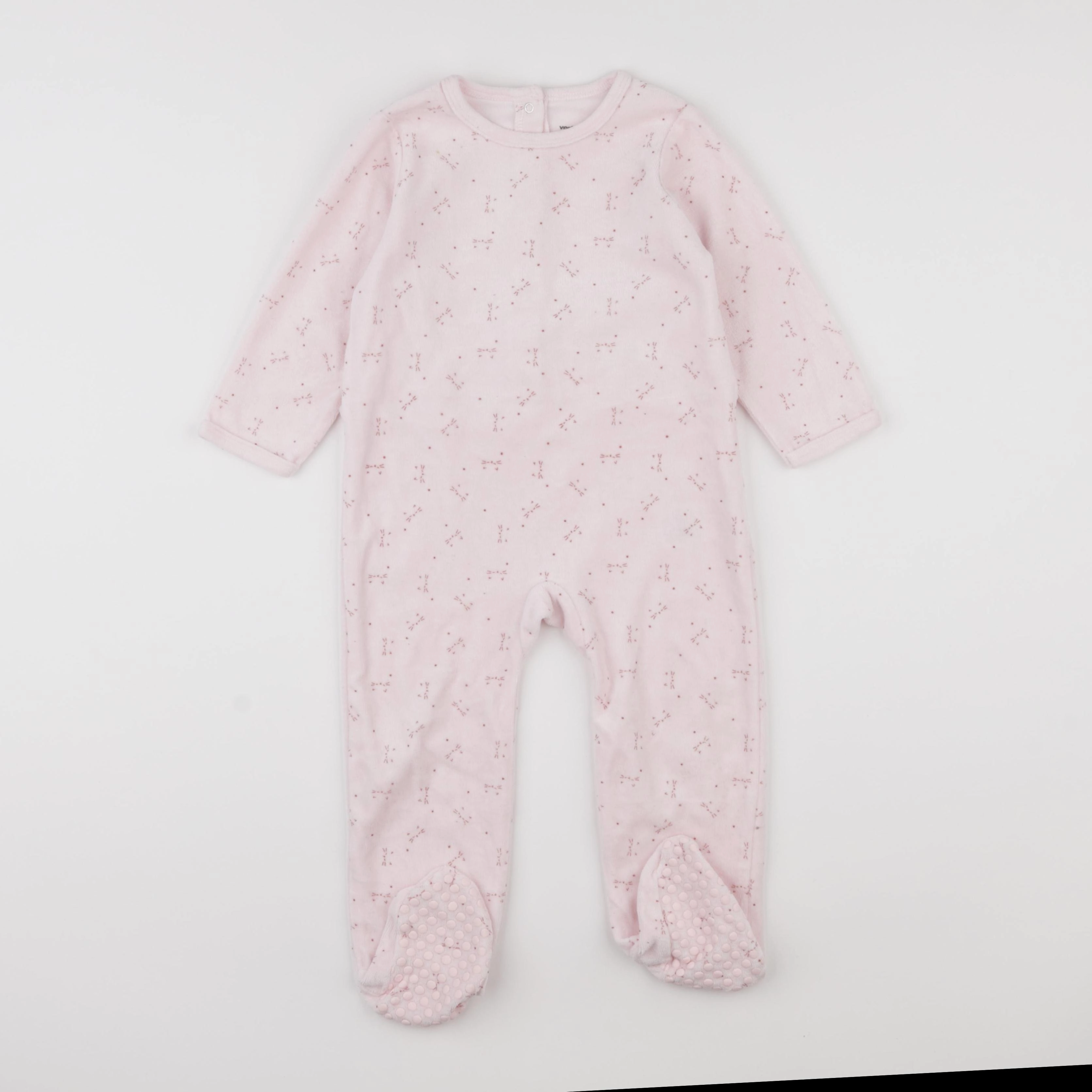 Vertbaudet - pyjama velours rose - 2 ans