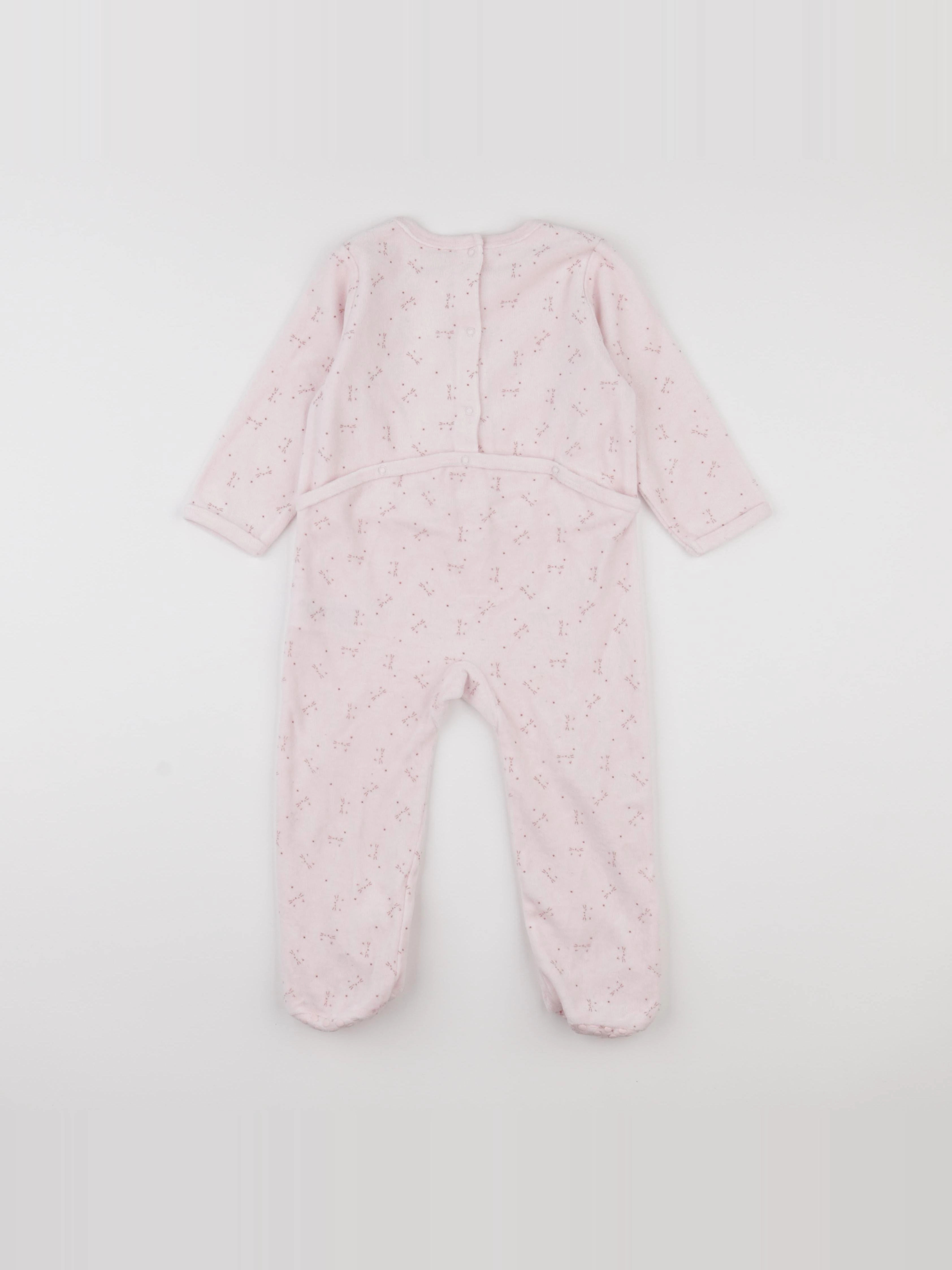 Vertbaudet - pyjama velours rose - 2 ans
