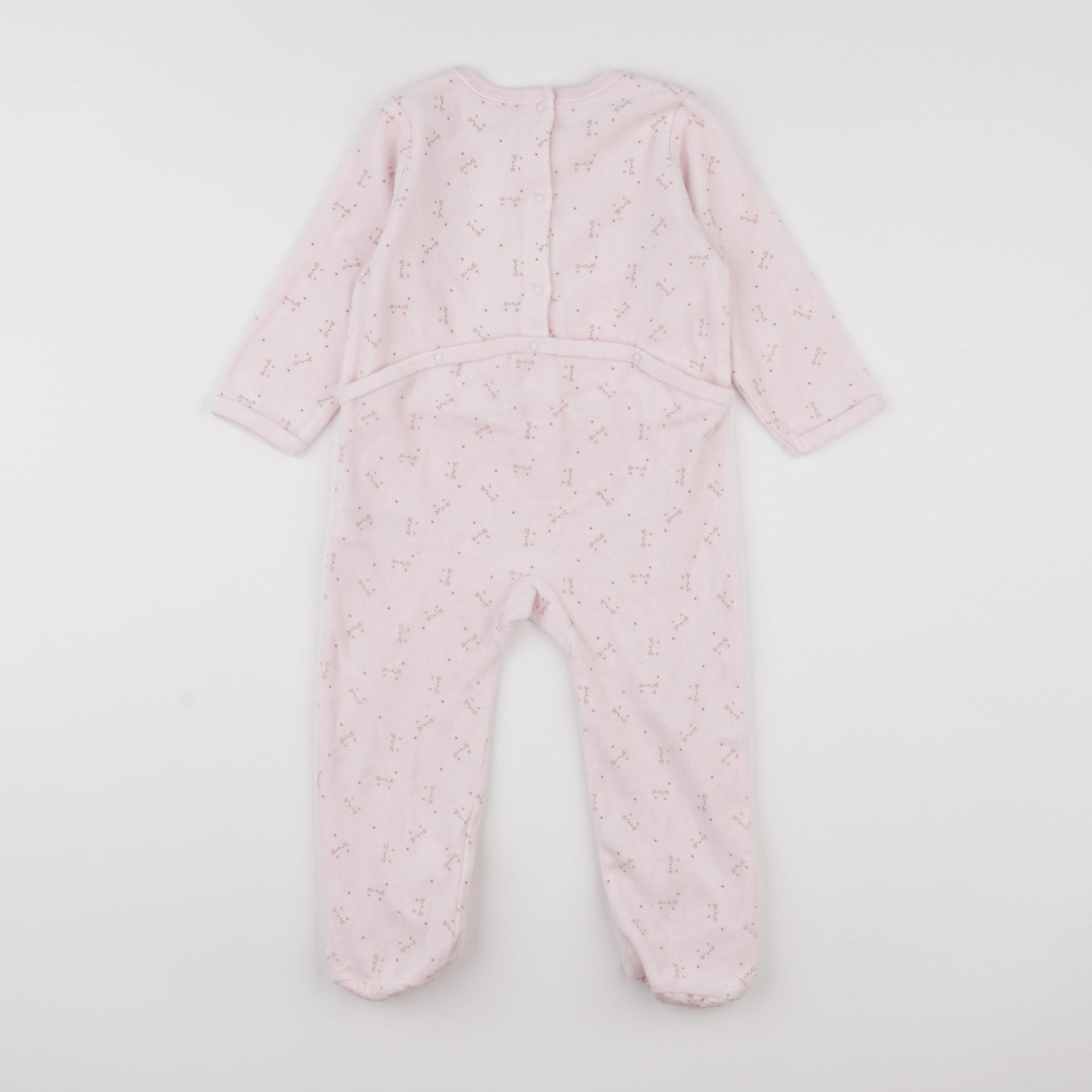 Vertbaudet - pyjama velours rose - 2 ans