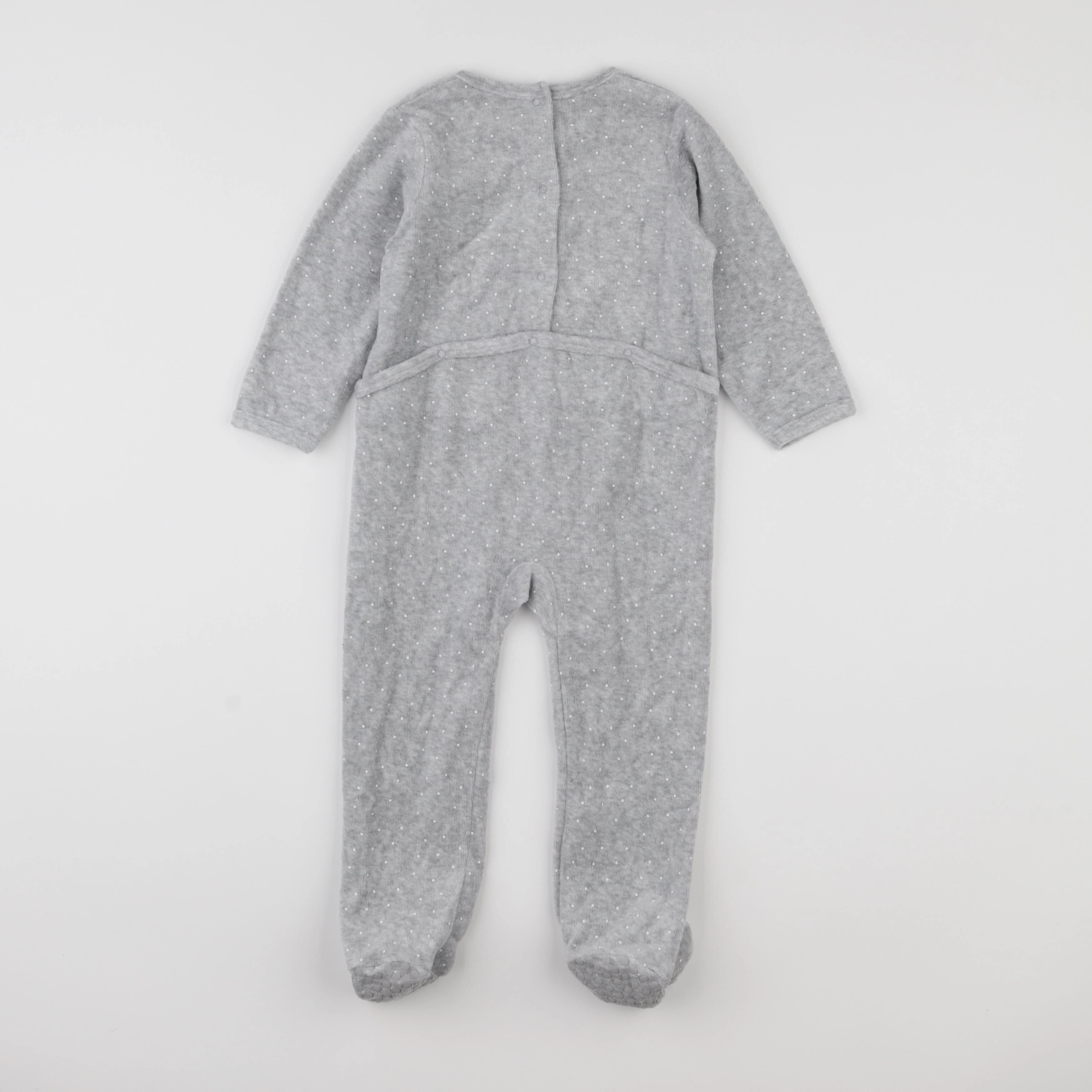 Vertbaudet - pyjama velours gris - 2 ans