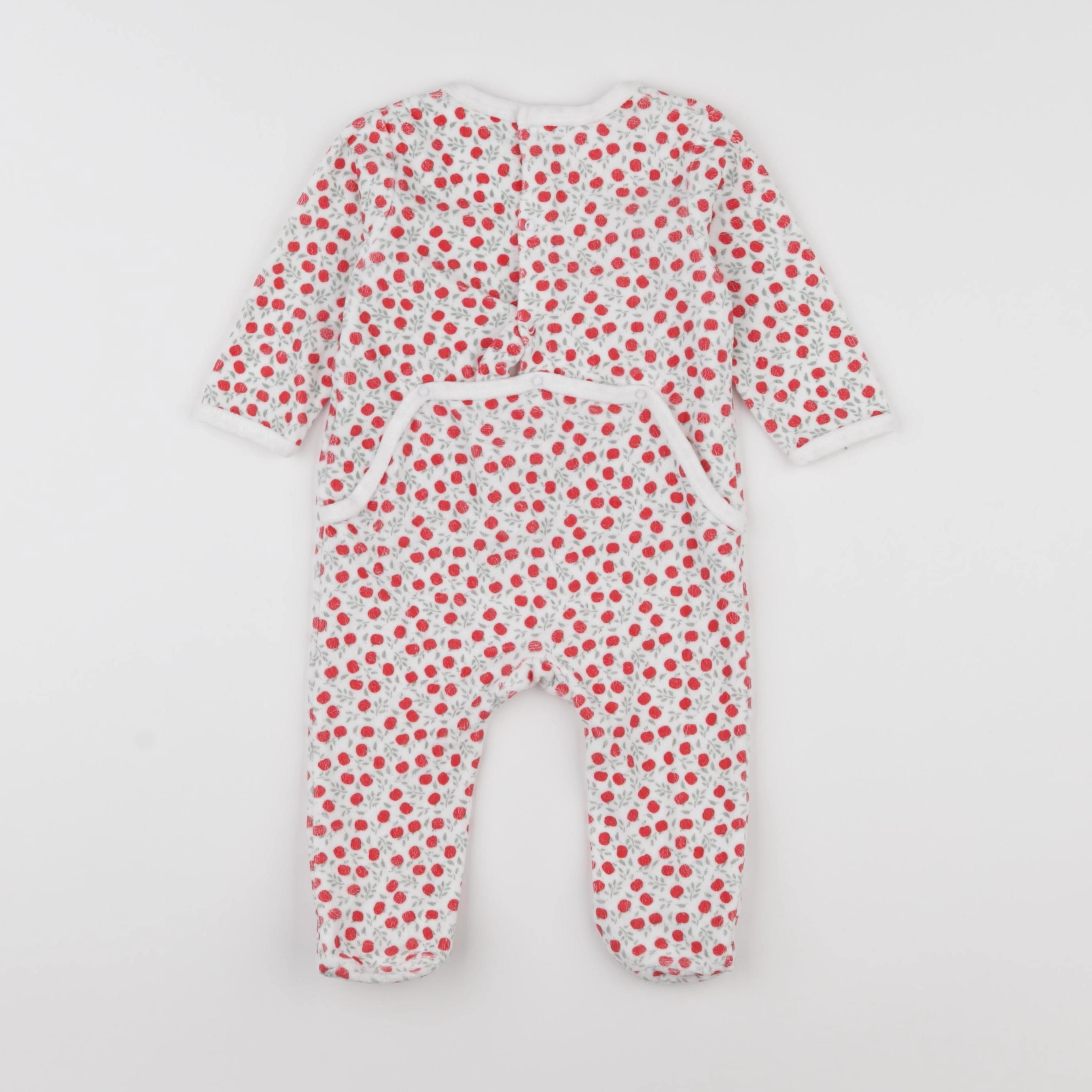 Vertbaudet - pyjama velours rouge - 9 mois