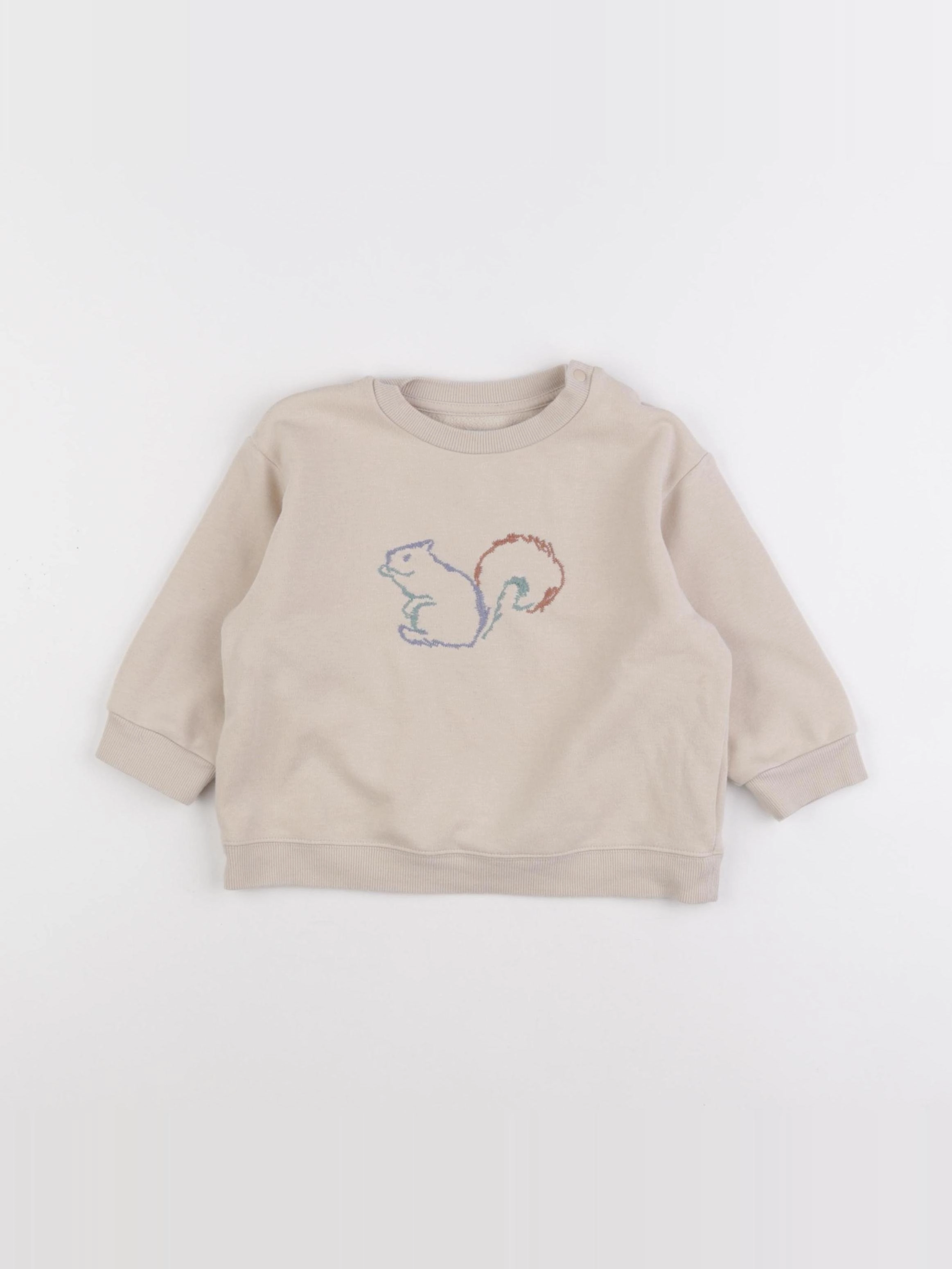 Uniqlo - sweat beige - 18/24 mois