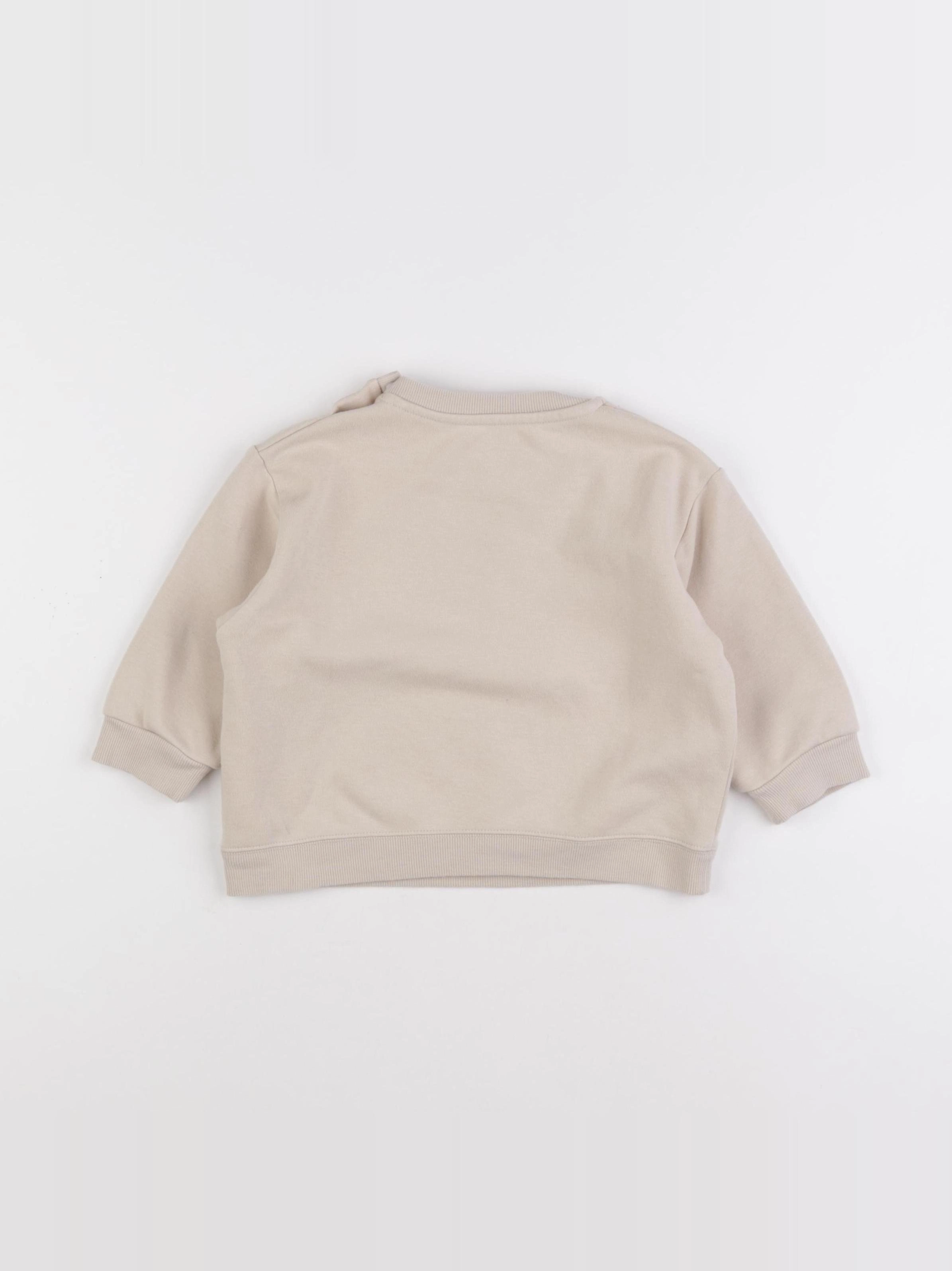 Uniqlo - sweat beige - 18/24 mois