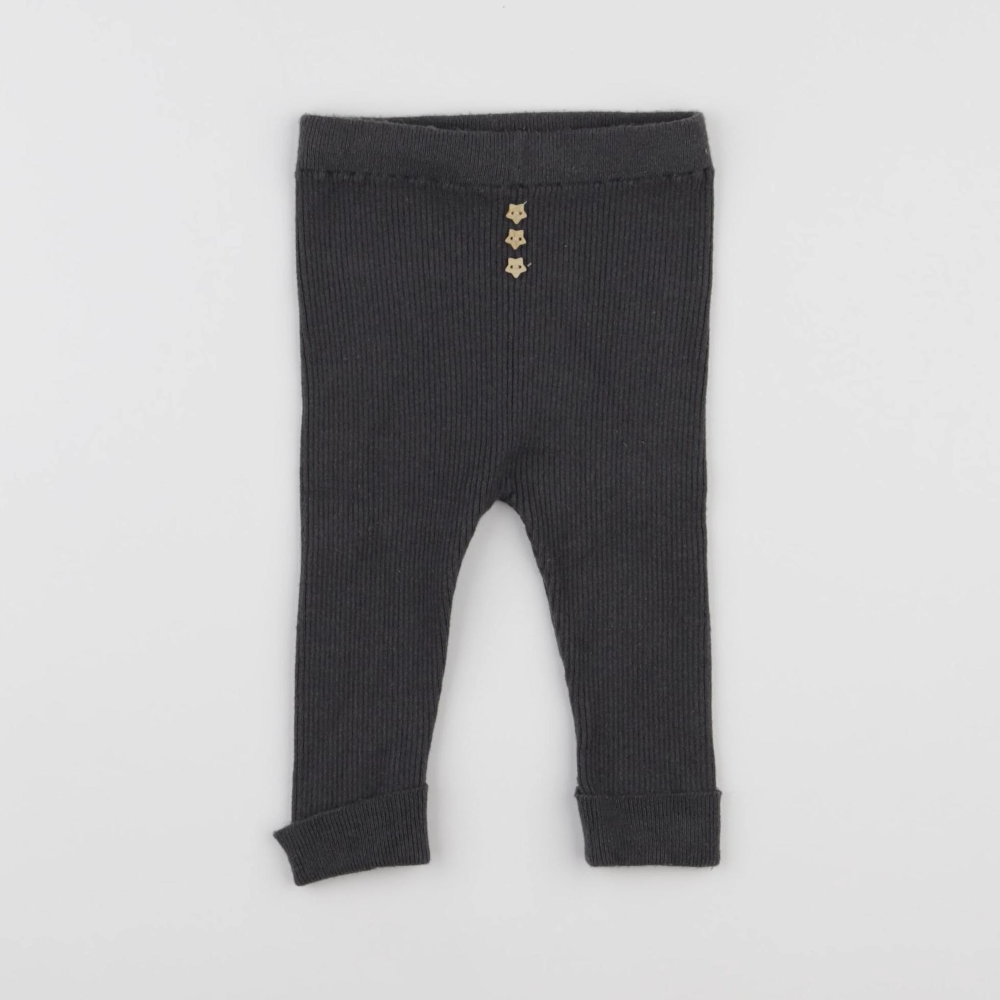 Vertbaudet - legging gris - 9 mois