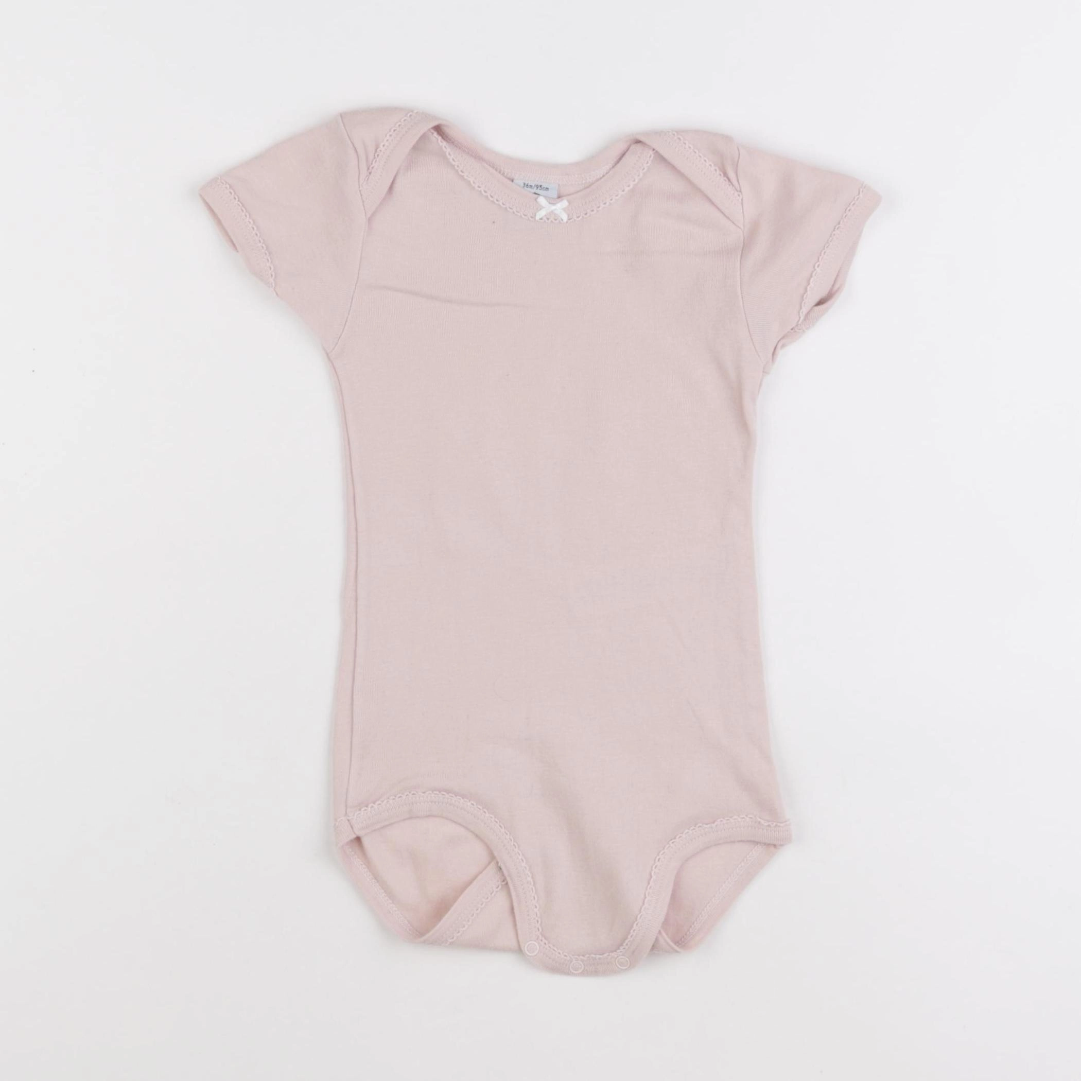 Petit Bateau - body rose - 36 mois