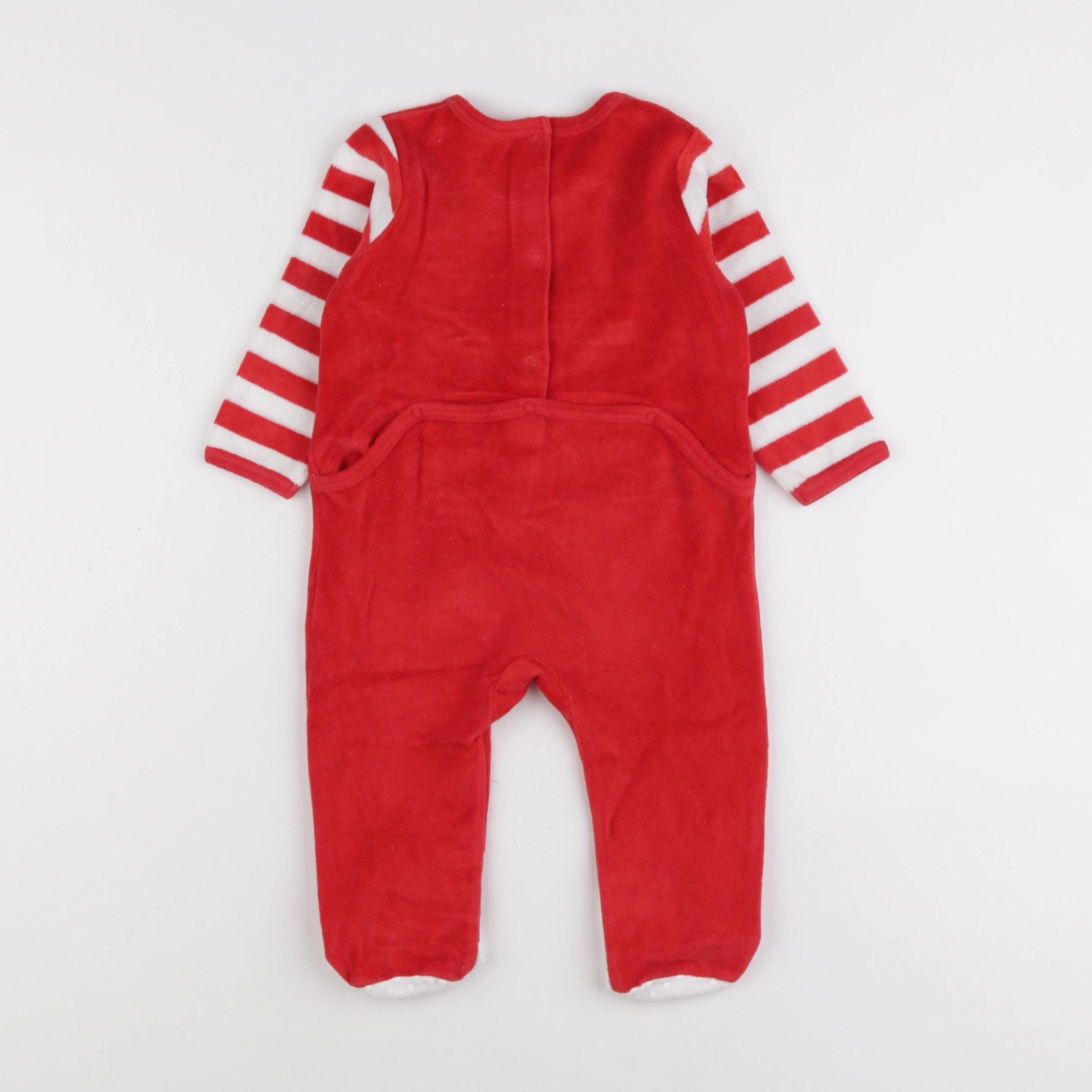 Vertbaudet - pyjama velours rouge - 12 mois