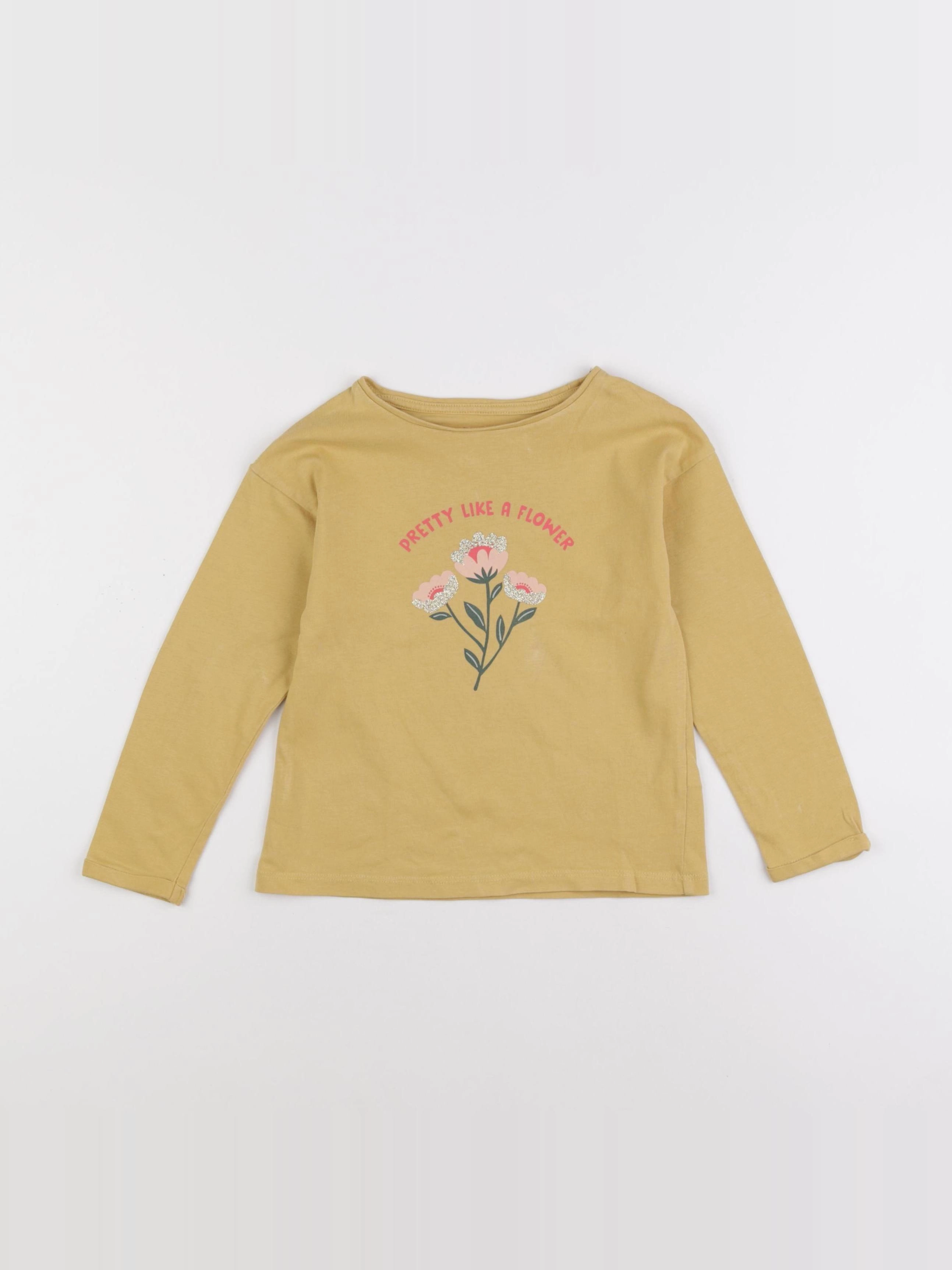 Vertbaudet - tee-shirt jaune - 5 ans