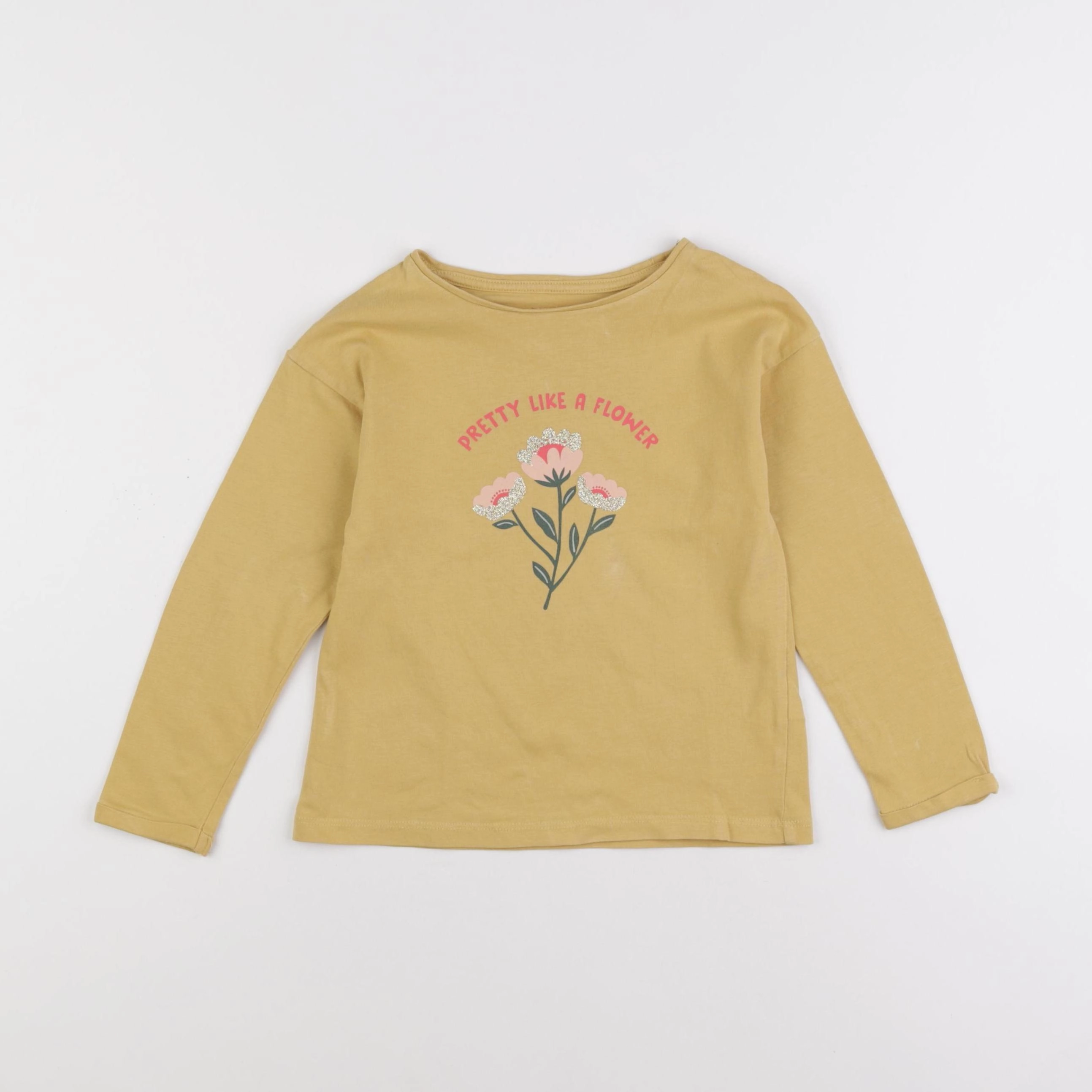 Vertbaudet - tee-shirt jaune - 5 ans