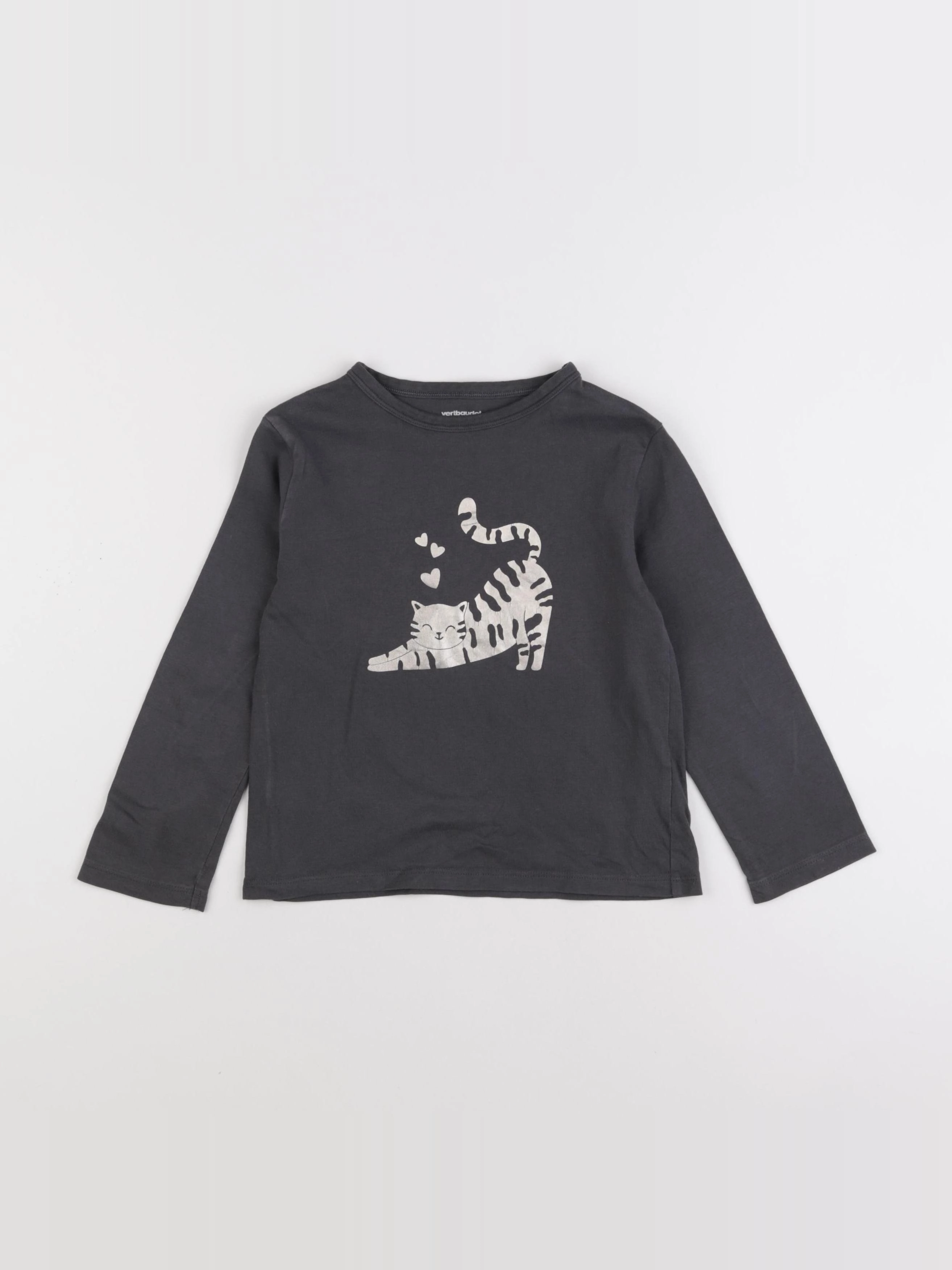 Vertbaudet - tee-shirt gris - 5 ans