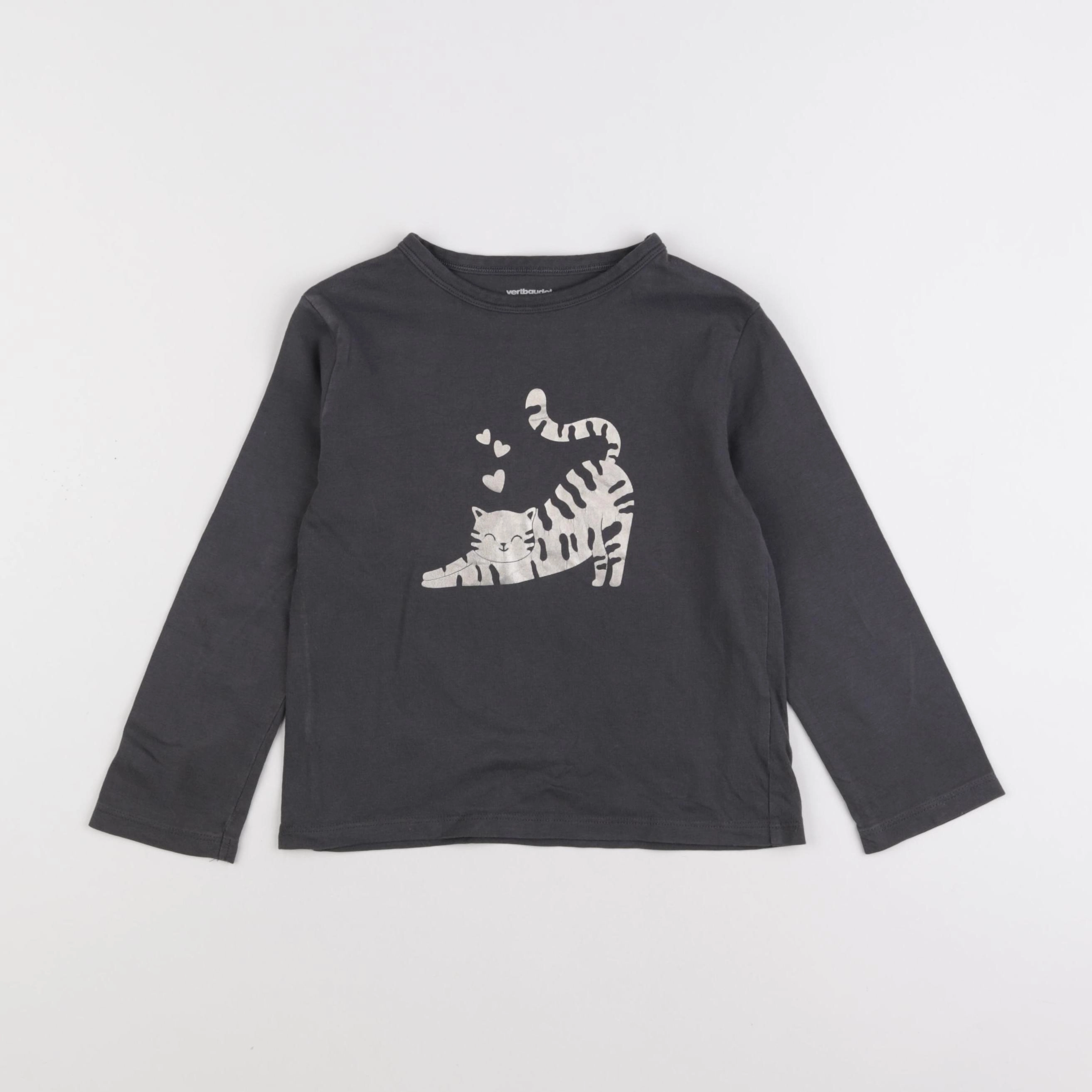 Vertbaudet - tee-shirt gris - 5 ans