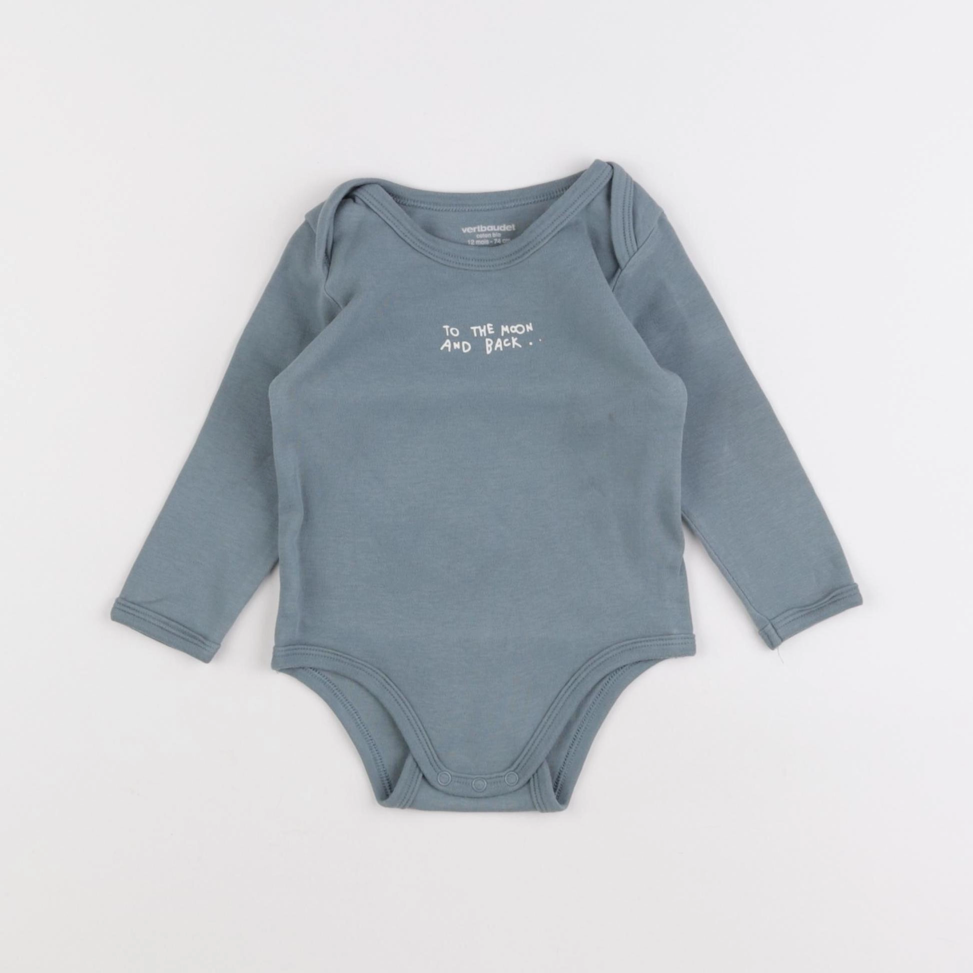 Vertbaudet - body bleu - 12 mois