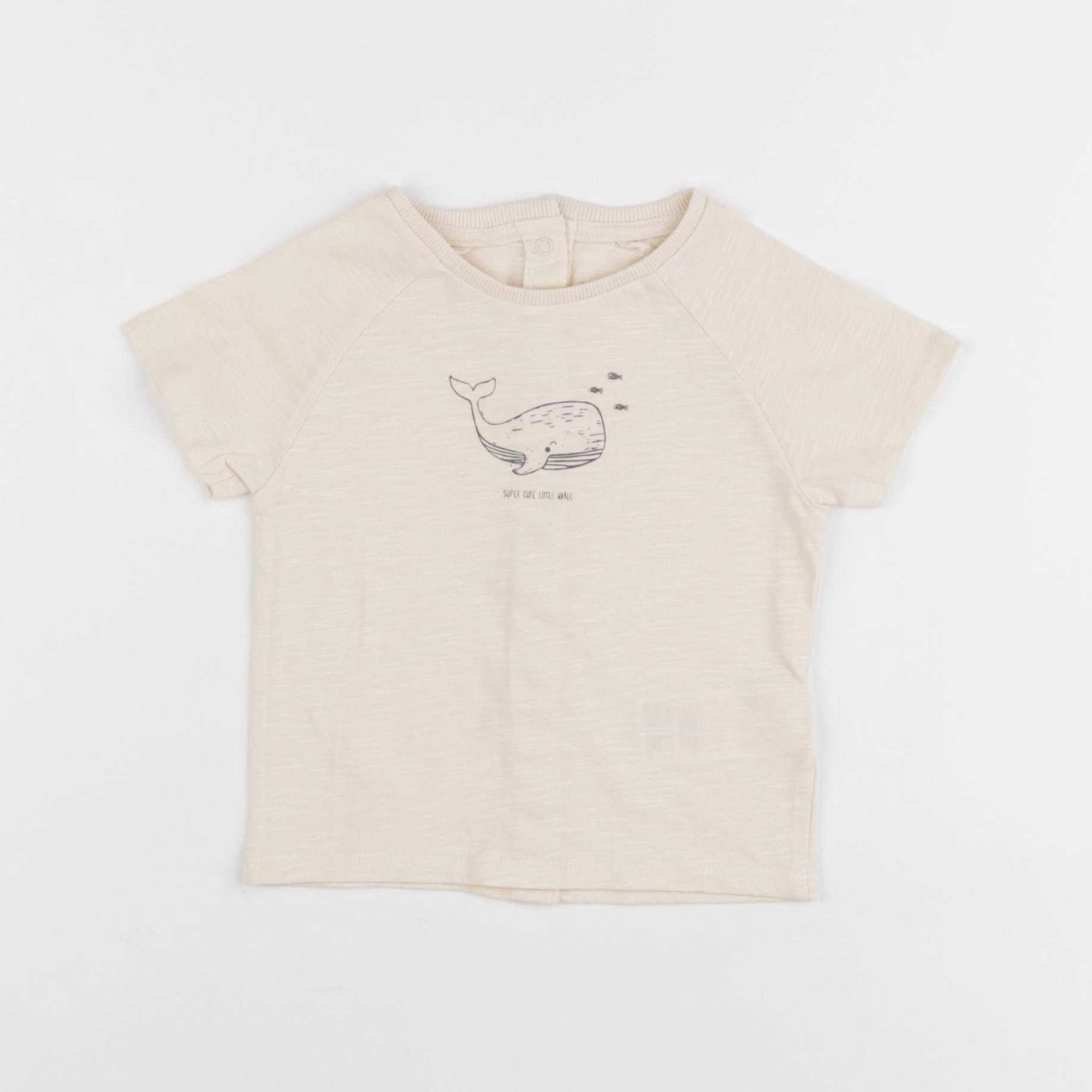 Vertbaudet - tee-shirt beige - 12 mois