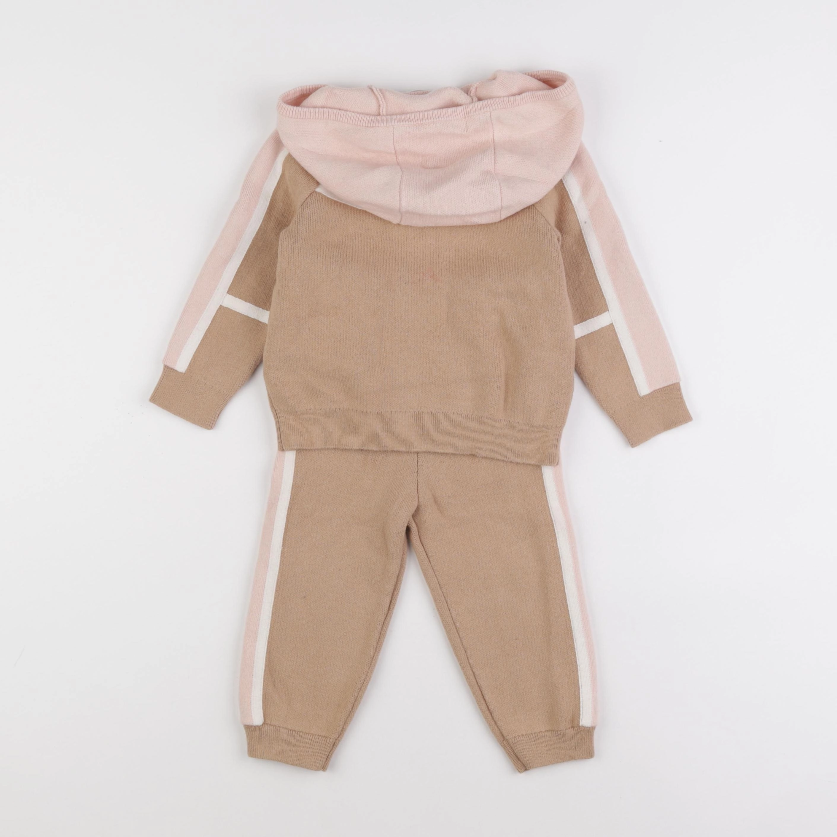 Chloé - ensemble beige, rose - 18 mois