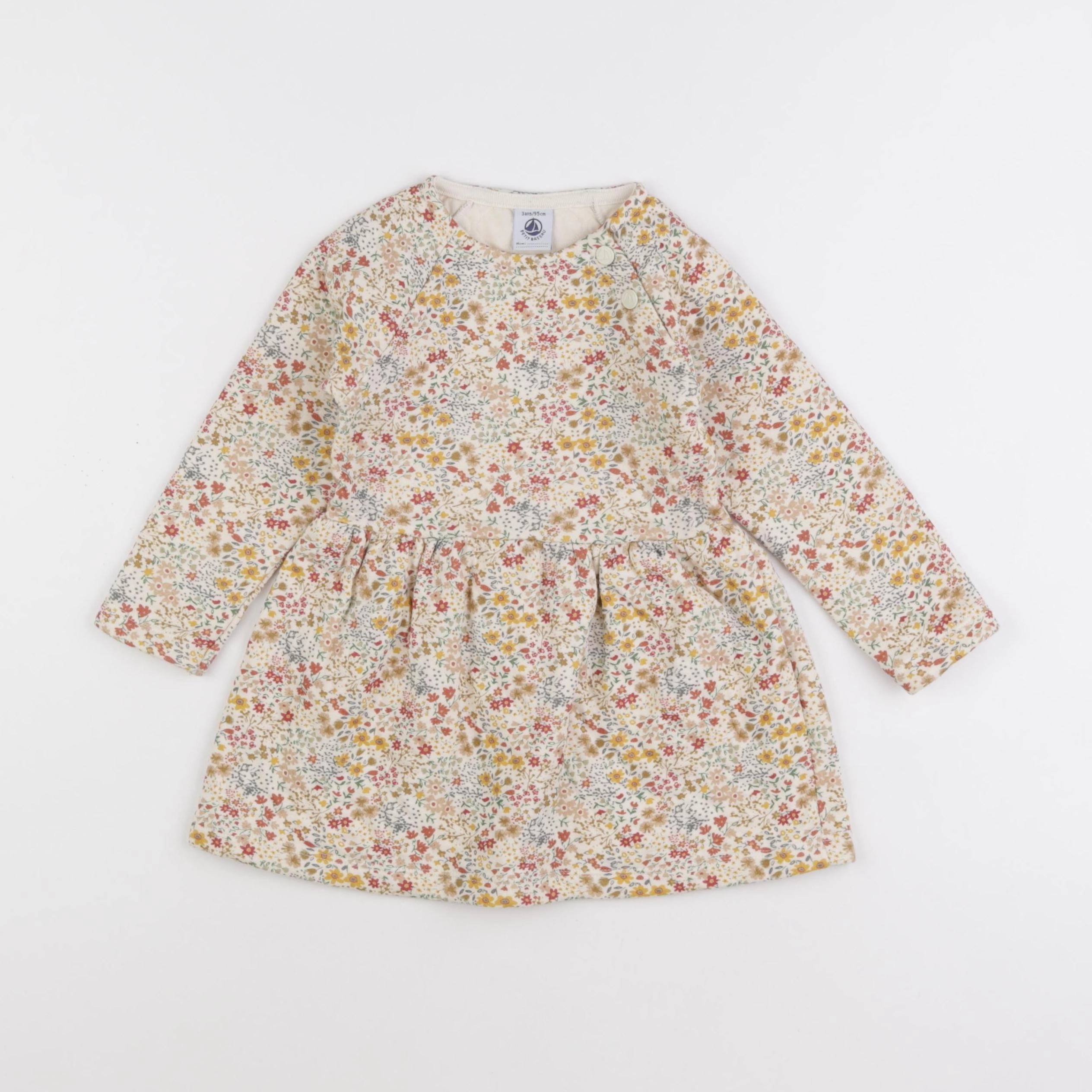 Petit Bateau - robe multicolore - 3 ans
