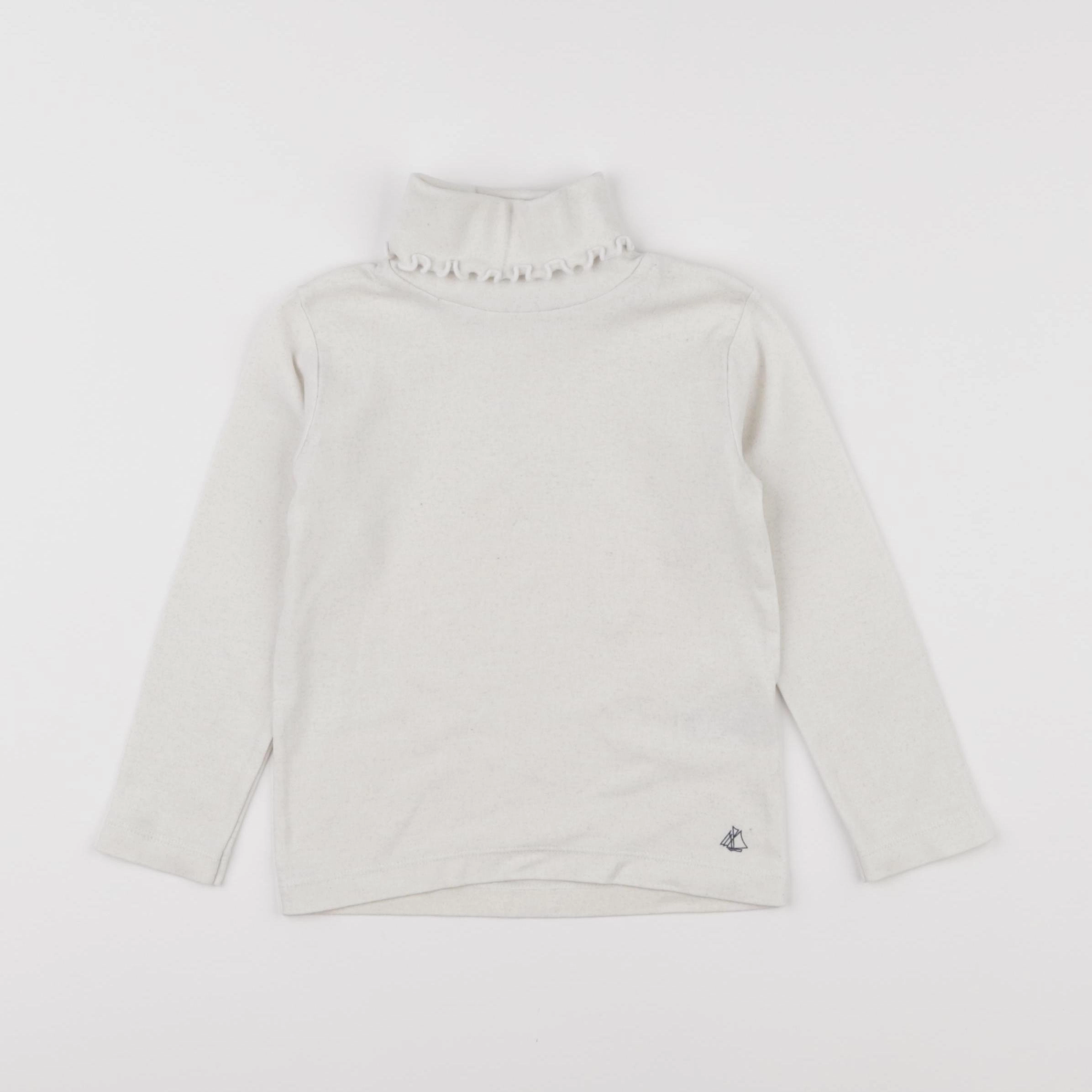 Petit Bateau - sous-pull blanc - 4 ans