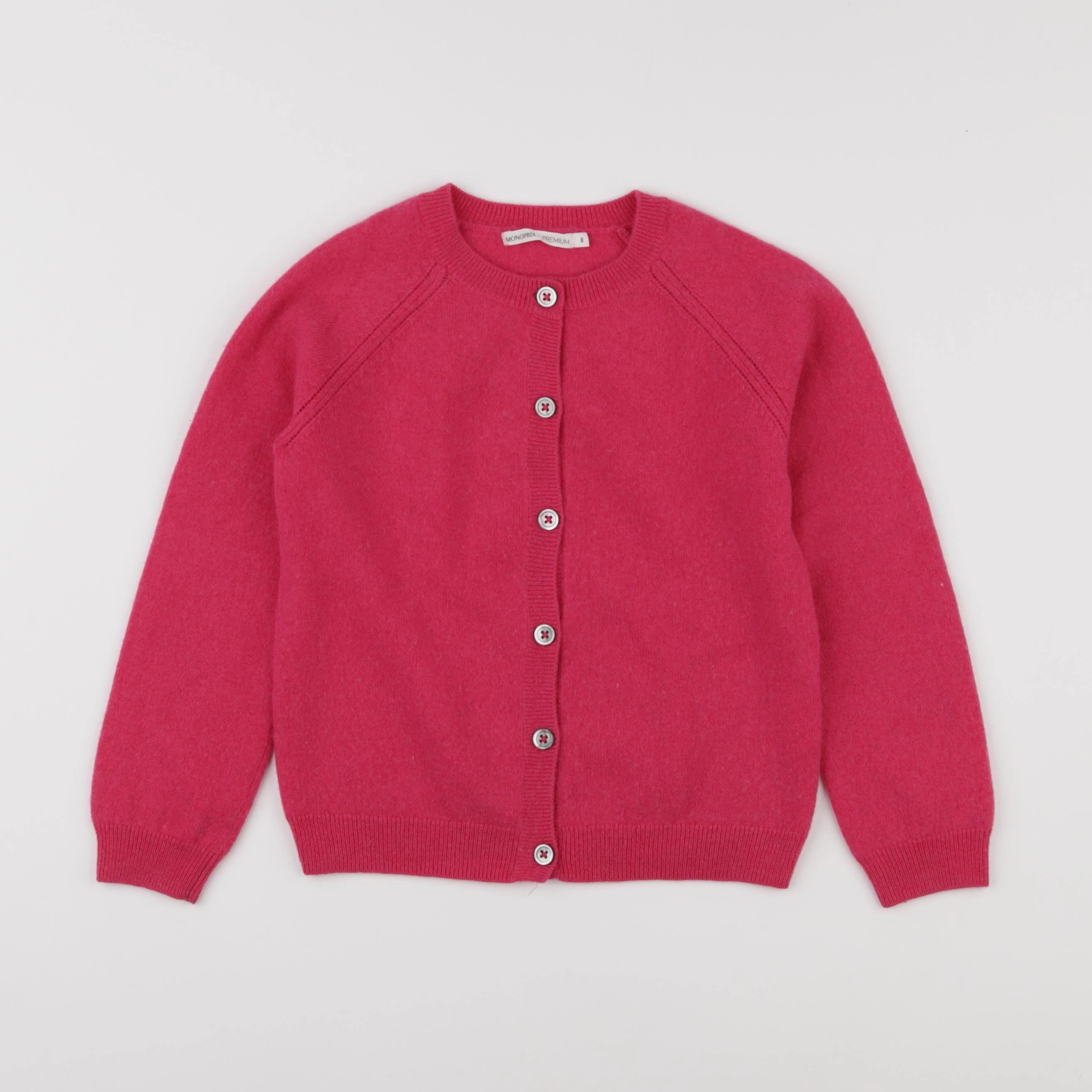 Monoprix - gilet rose - 8 ans
