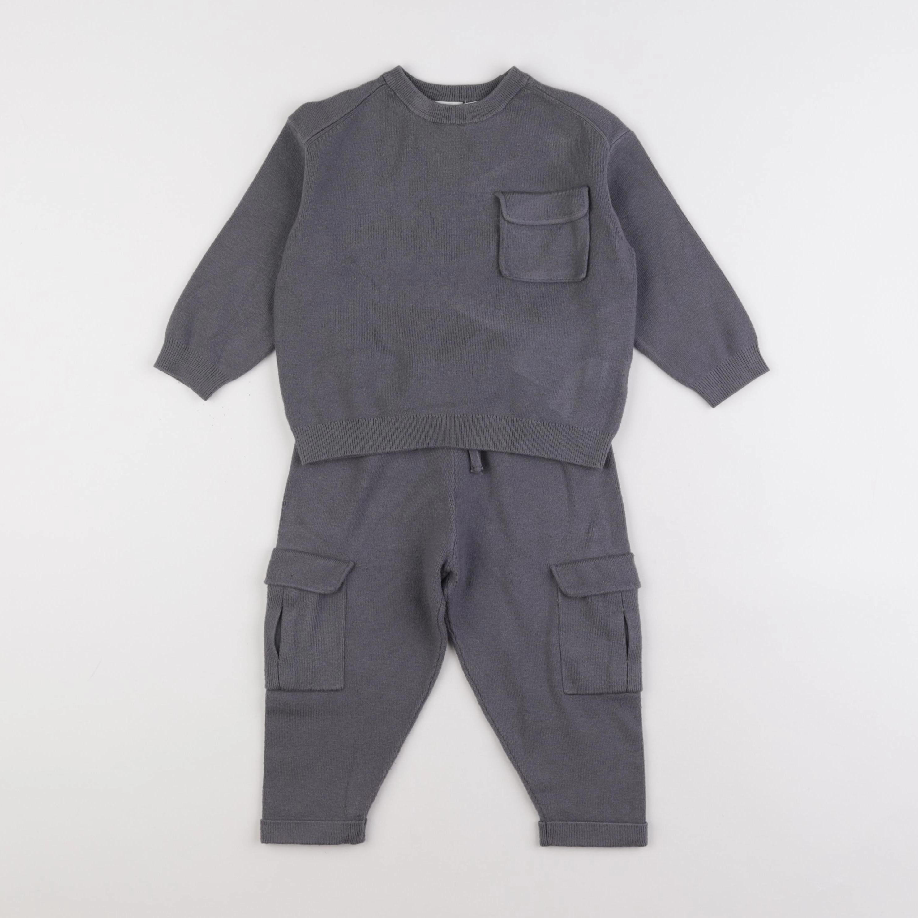 Zara - ensemble gris - 18/24 mois