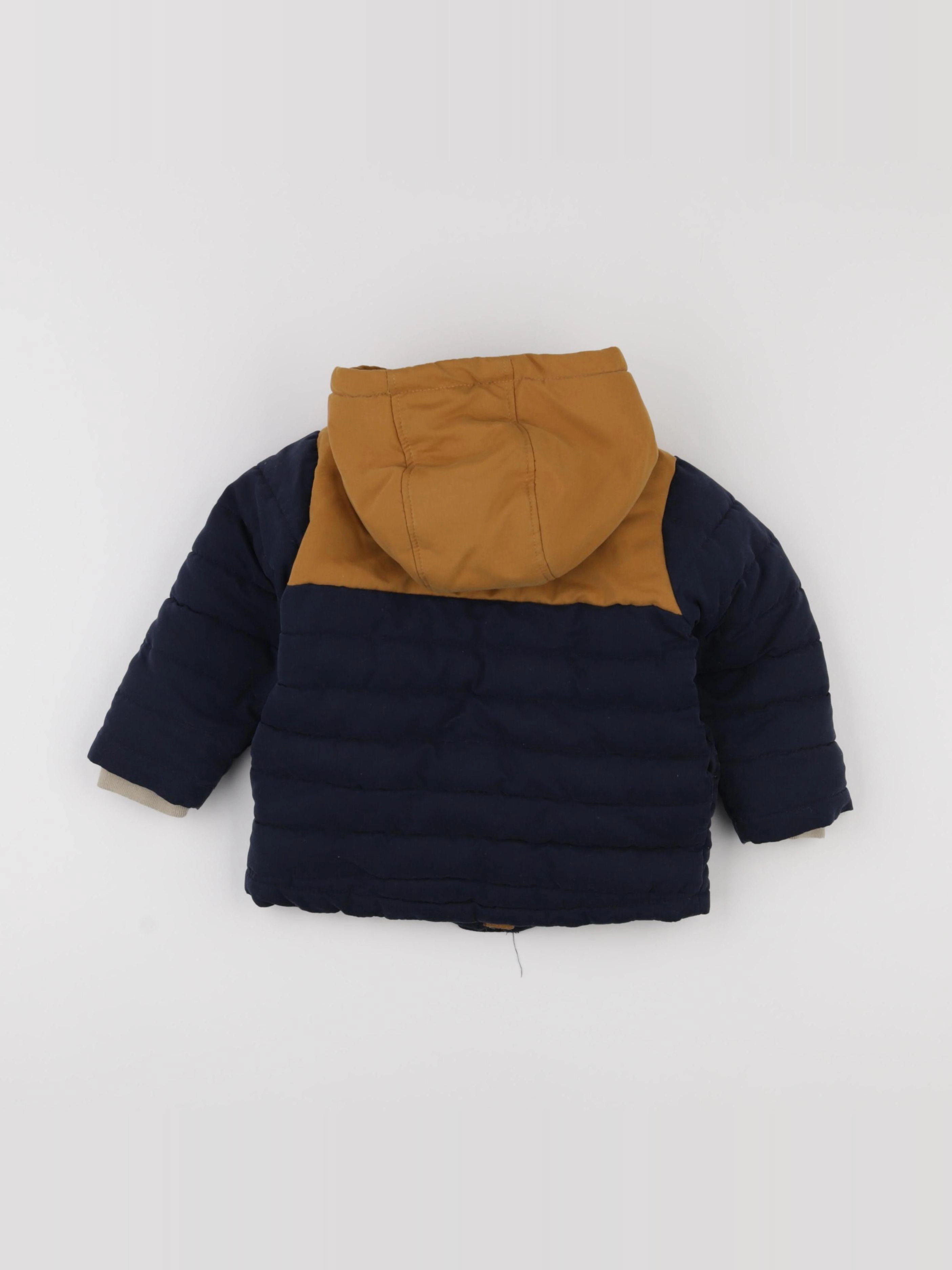 Vertbaudet - manteau orange, bleu - 2 ans