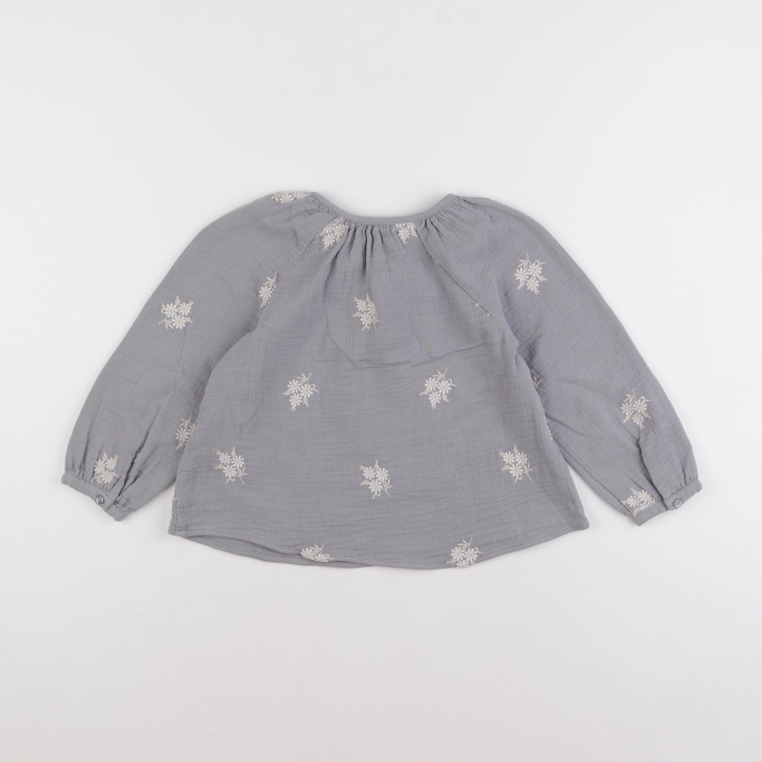 Zara - blouse bleu - 3/4 ans