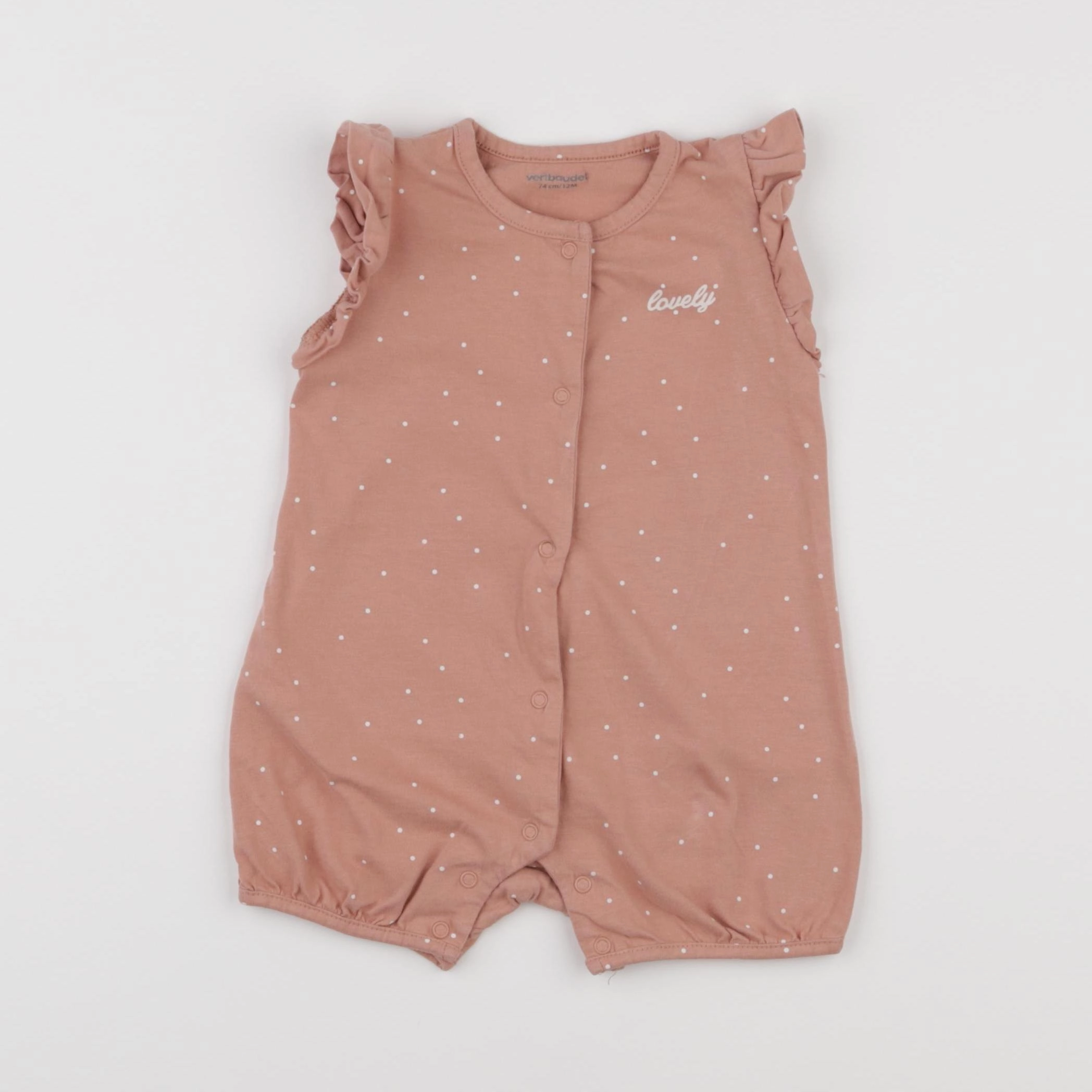 Vertbaudet - pyjama coton rose - 12 mois