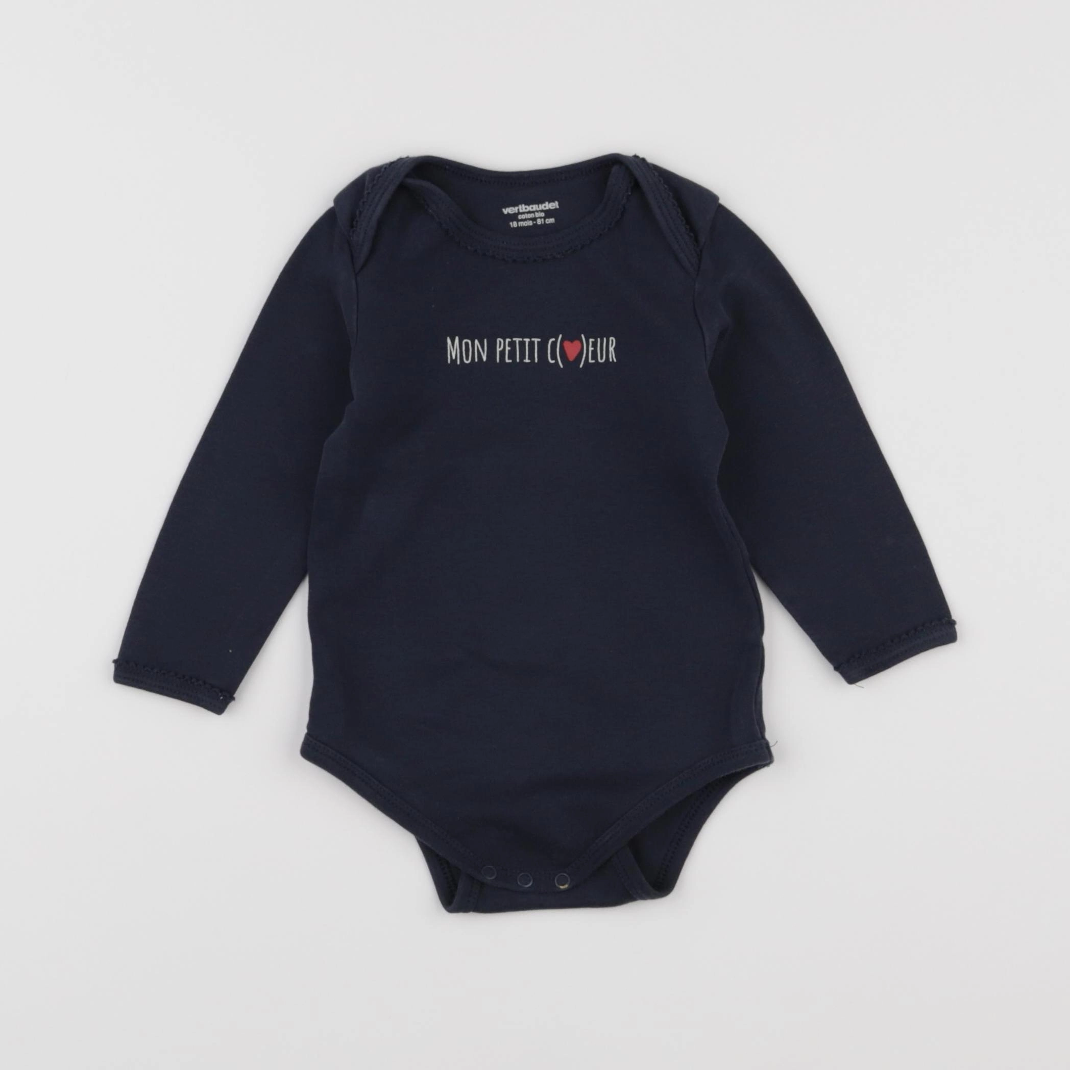Vertbaudet - body bleu - 18 mois