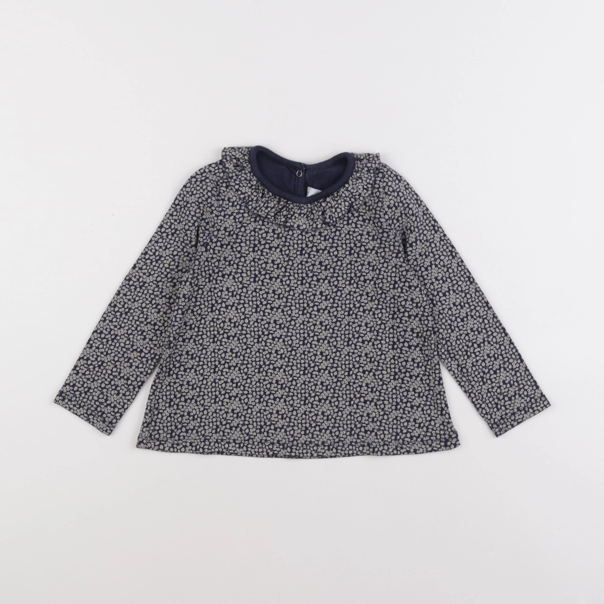 Petit Bateau - tee-shirt bleu - 36 mois