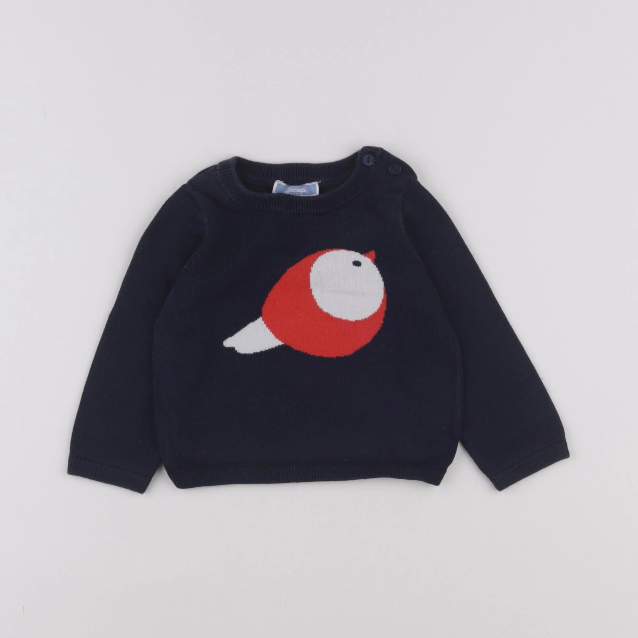 Jacadi - pull bleu - 12 mois