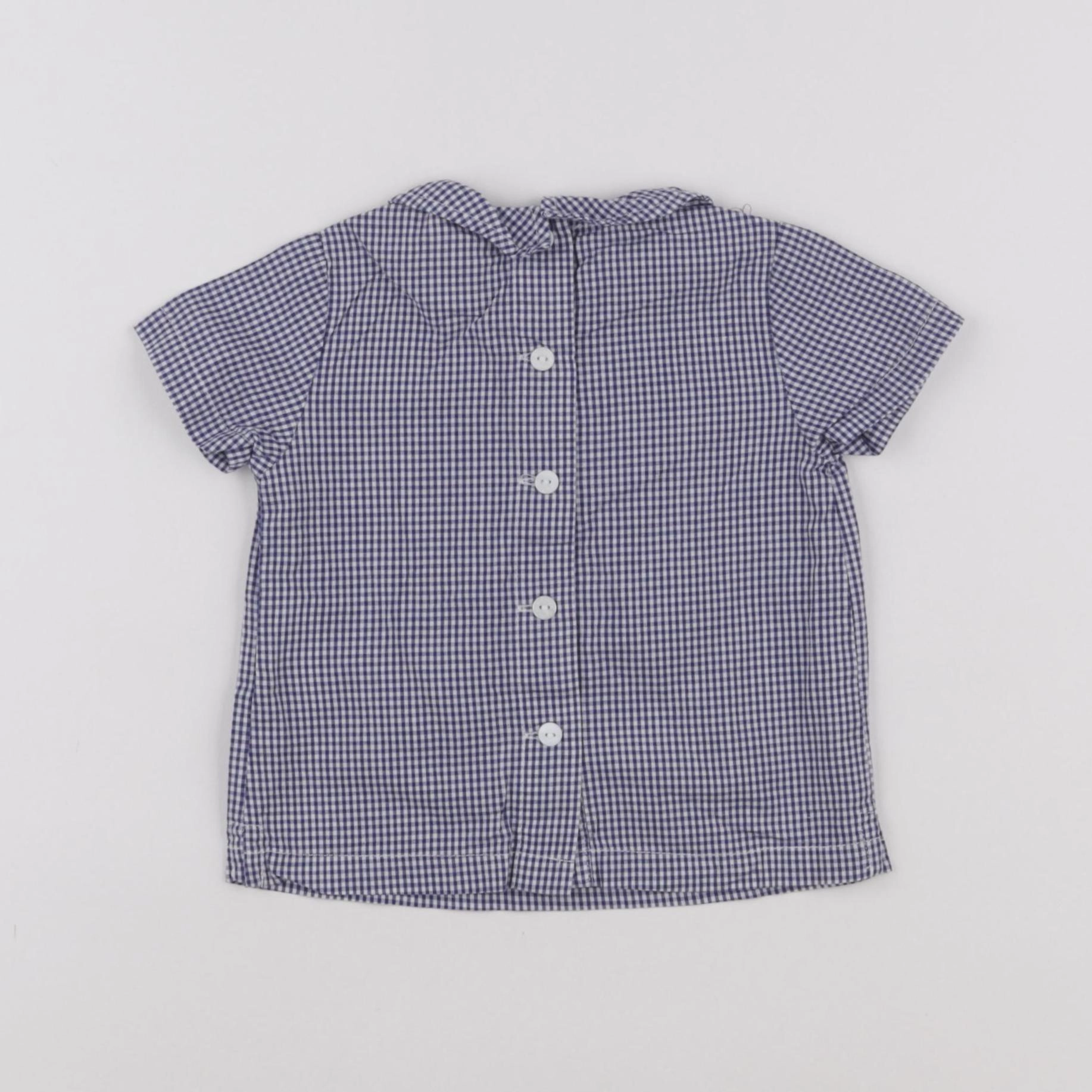 Cyrillus - blouse bleu - 9 mois