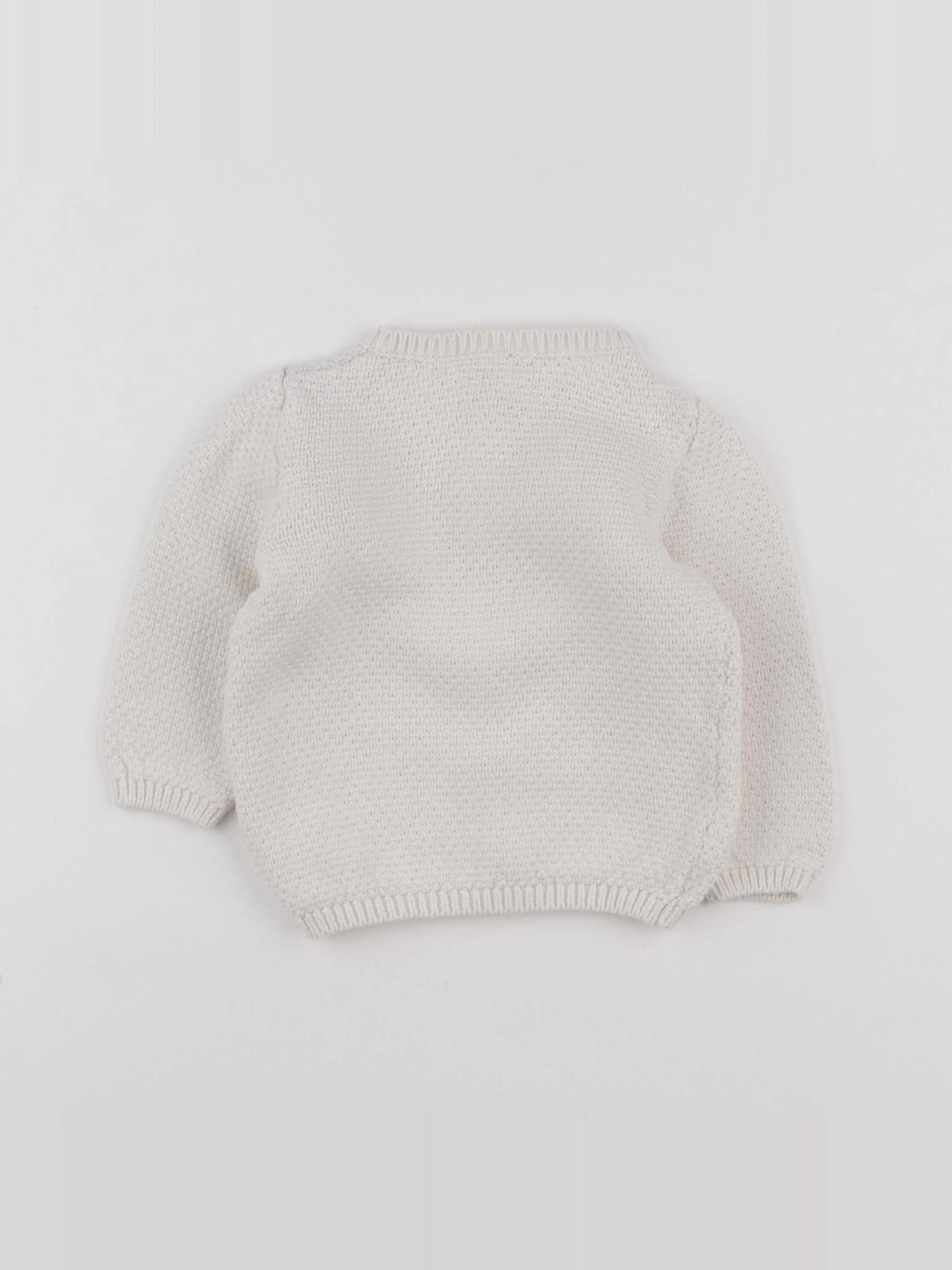 Tape à l'oeil - gilet blanc - 12 mois