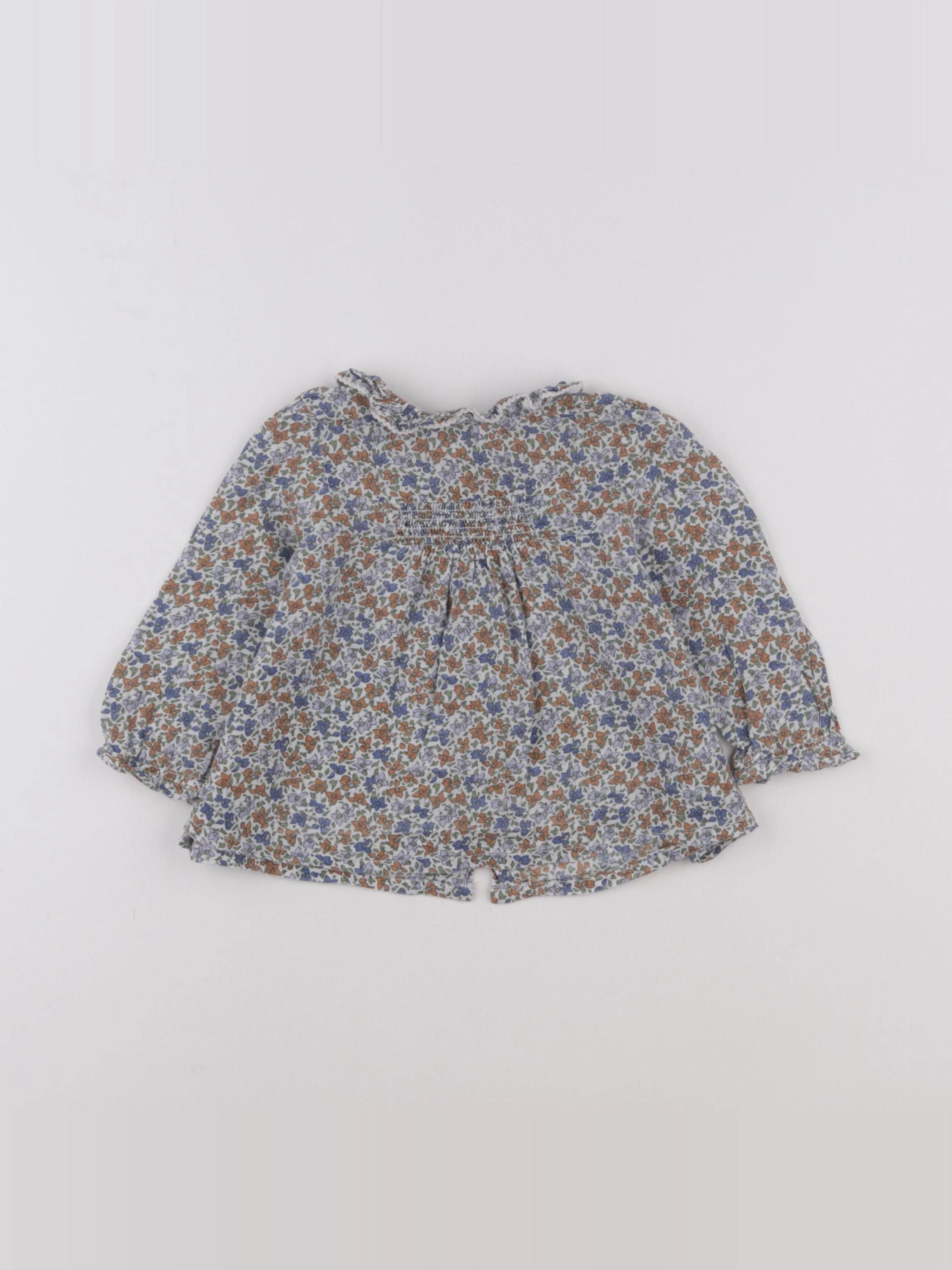 Boutchou - blouse bleu - 12 mois