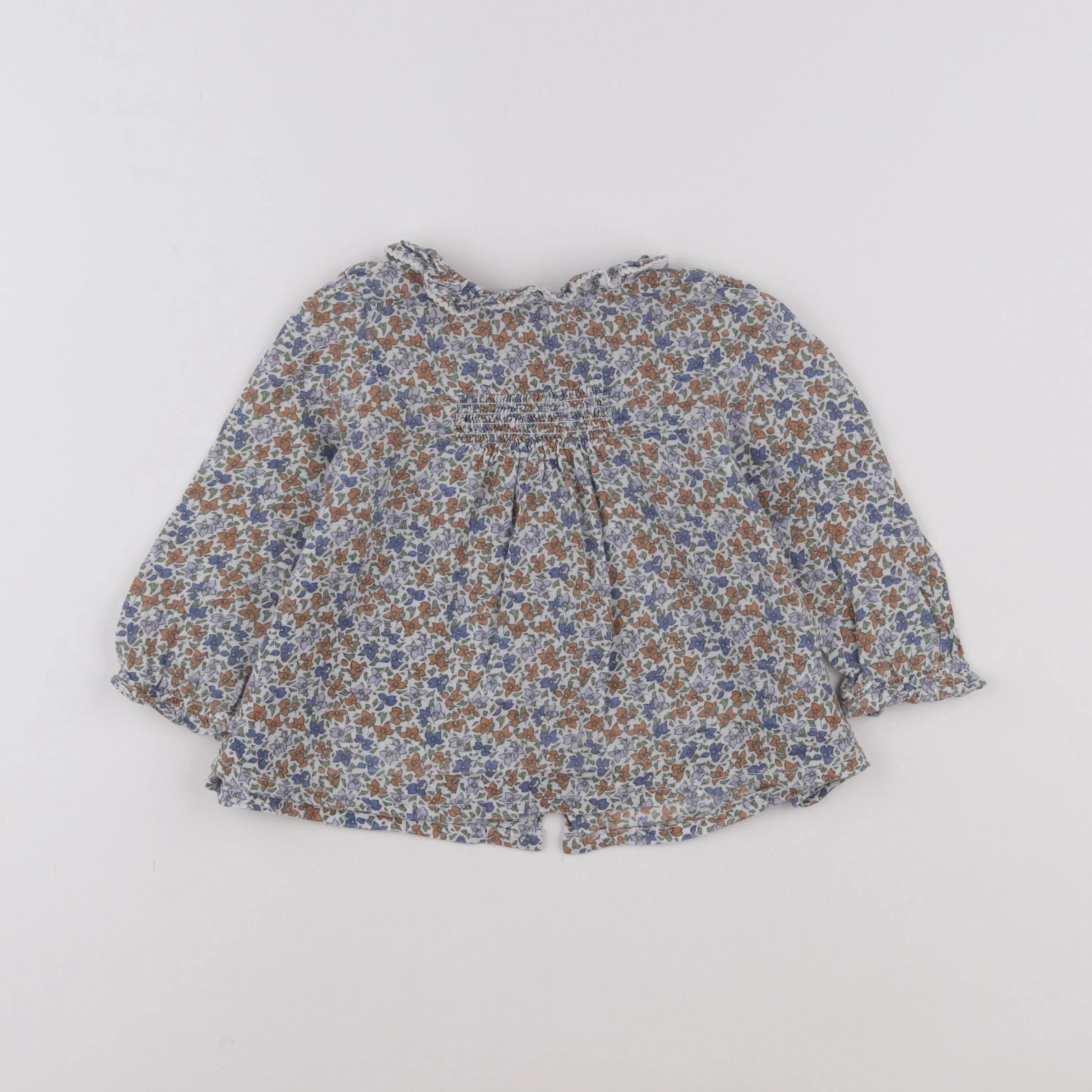 Boutchou - blouse bleu - 12 mois