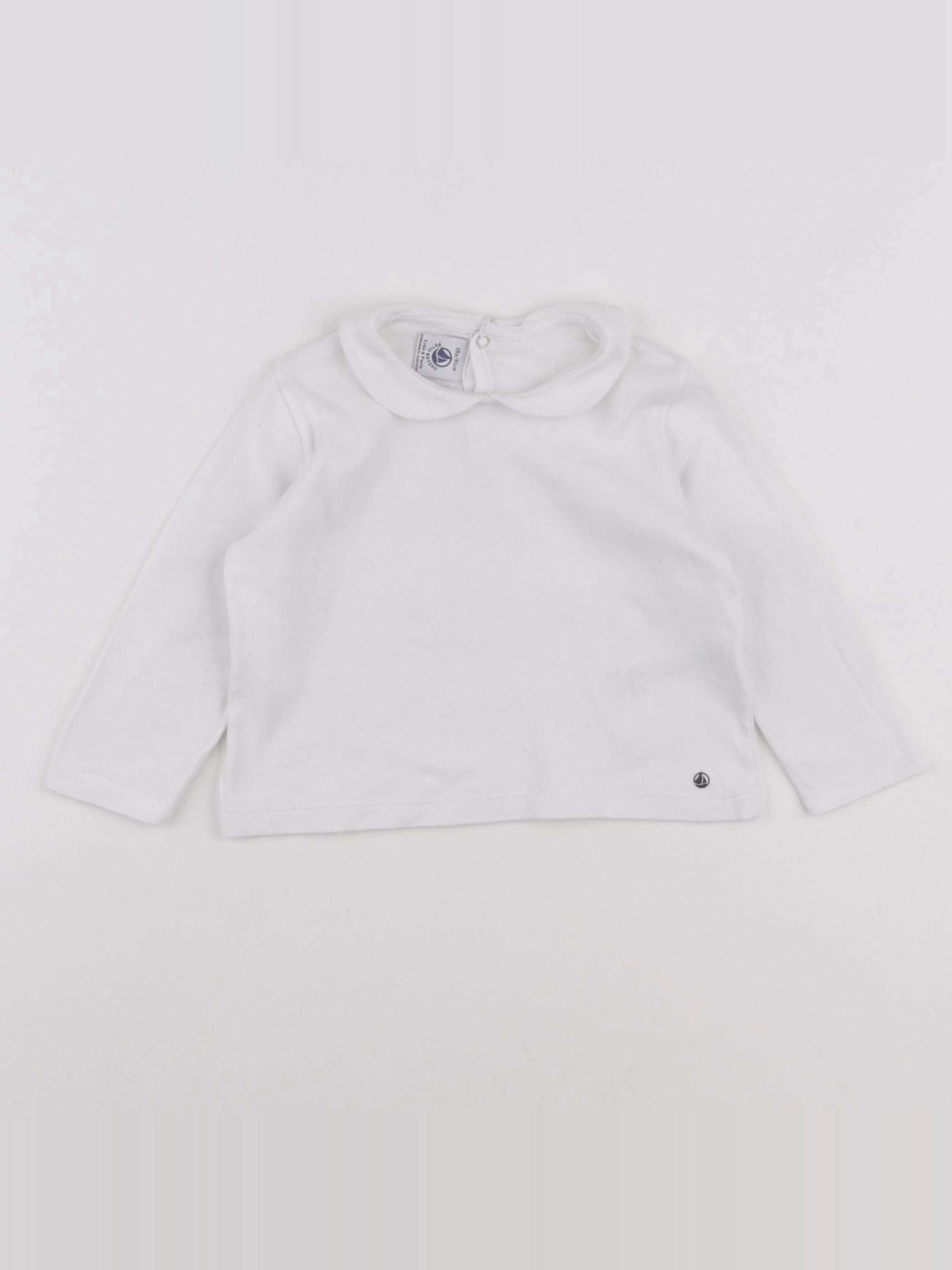 Petit Bateau - tee-shirt blanc - 18 mois