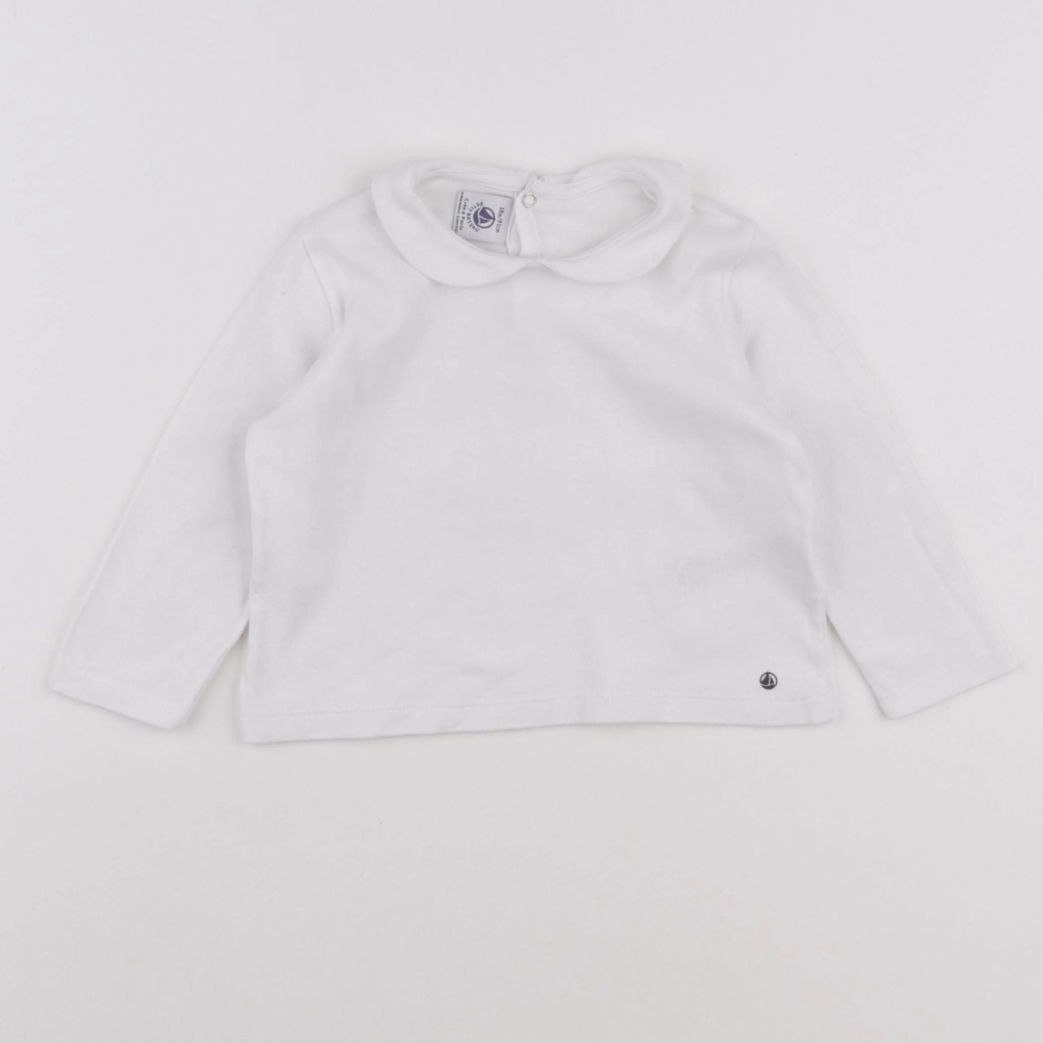 Petit Bateau - tee-shirt blanc - 18 mois