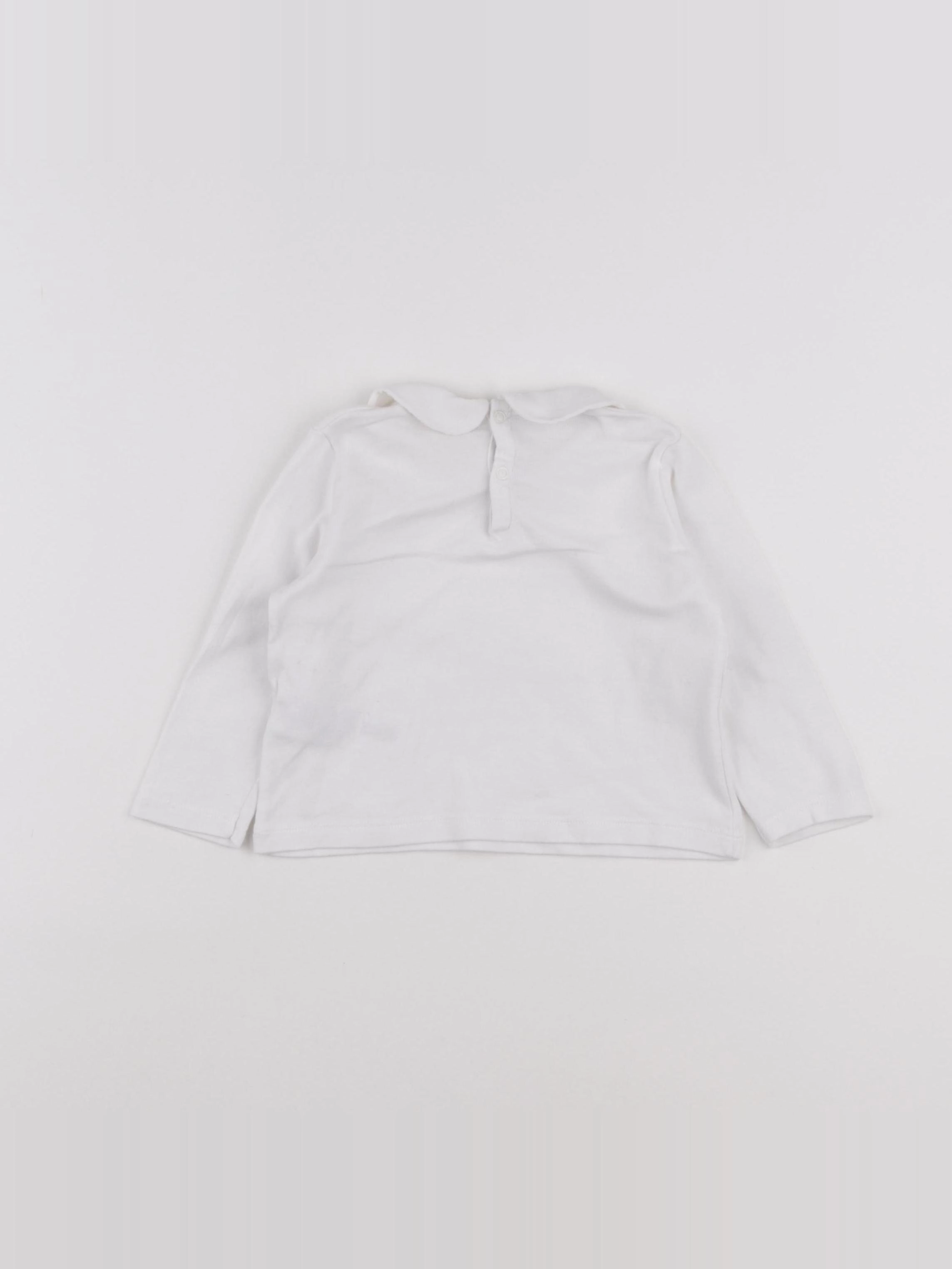 Petit Bateau - tee-shirt blanc - 18 mois