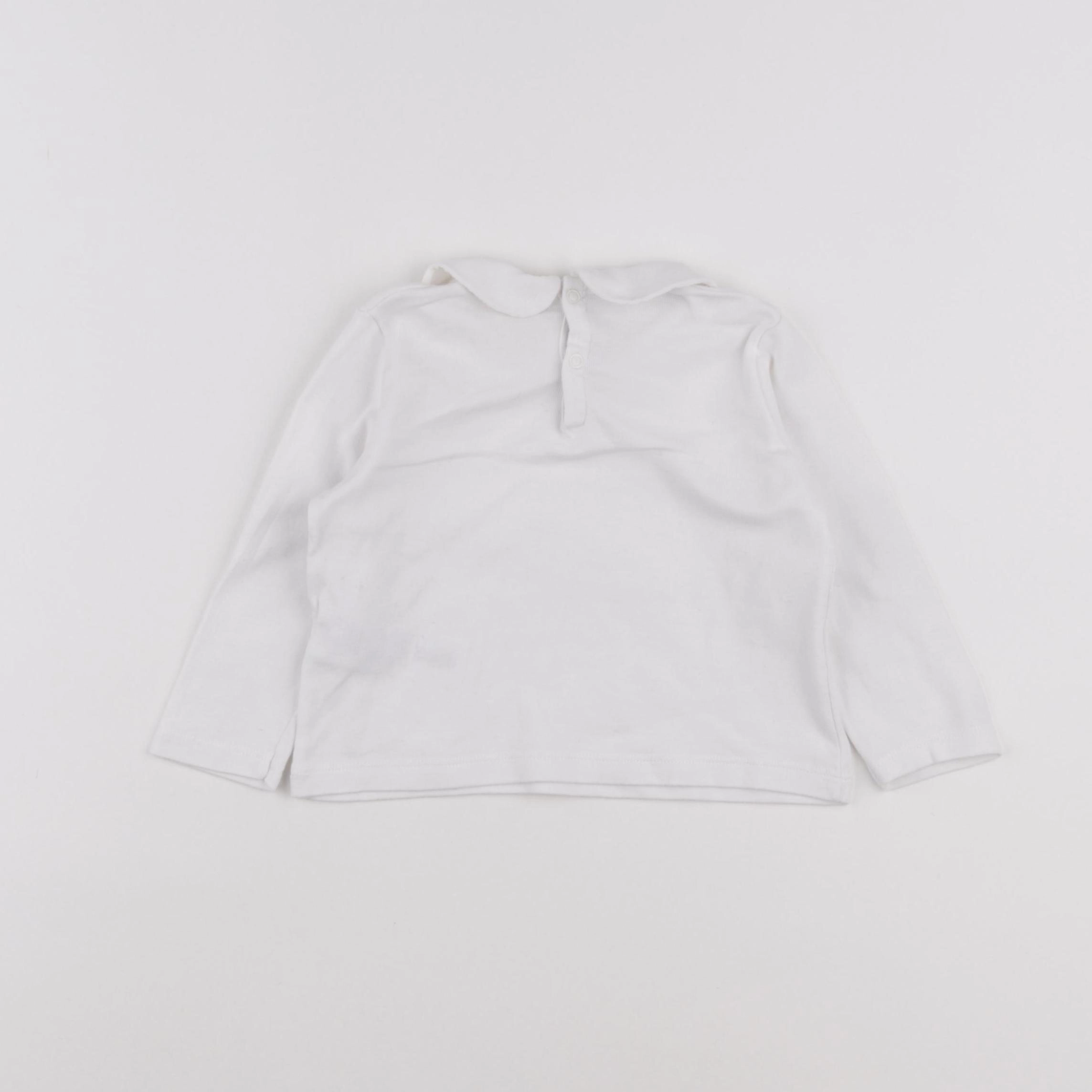 Petit Bateau - tee-shirt blanc - 18 mois