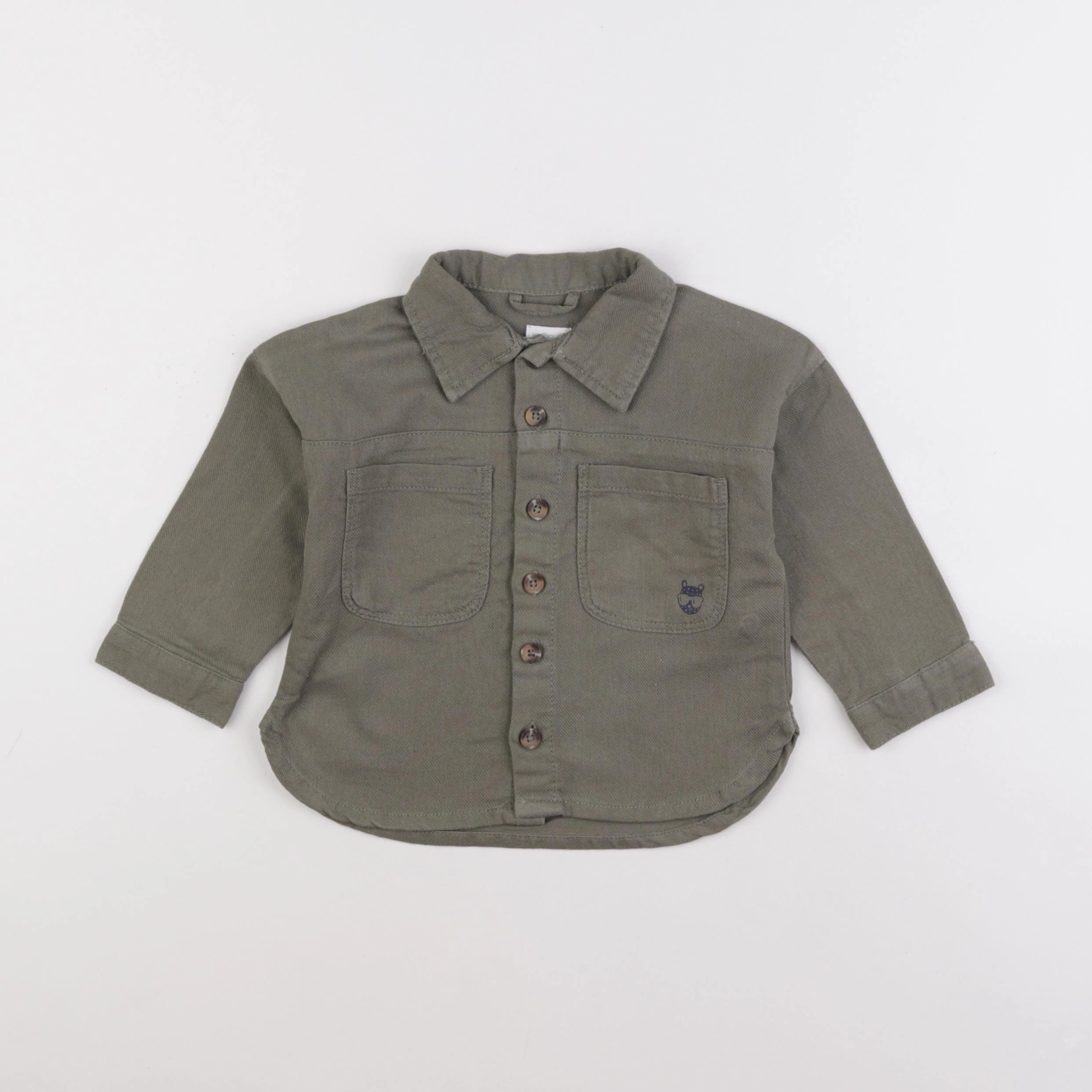 Vertbaudet - chemise vert - 18 mois