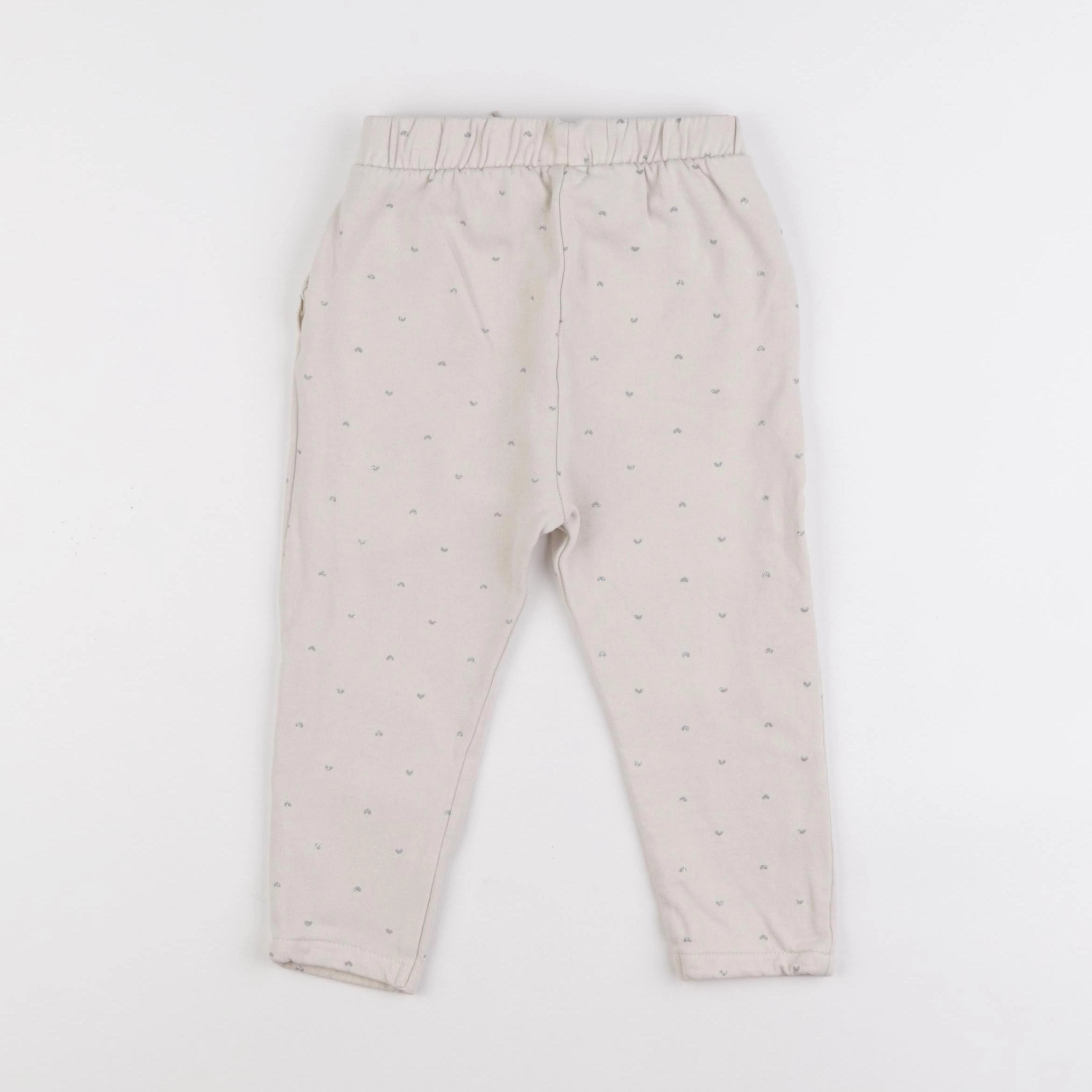 Vertbaudet - jogging beige, argent - 36 mois