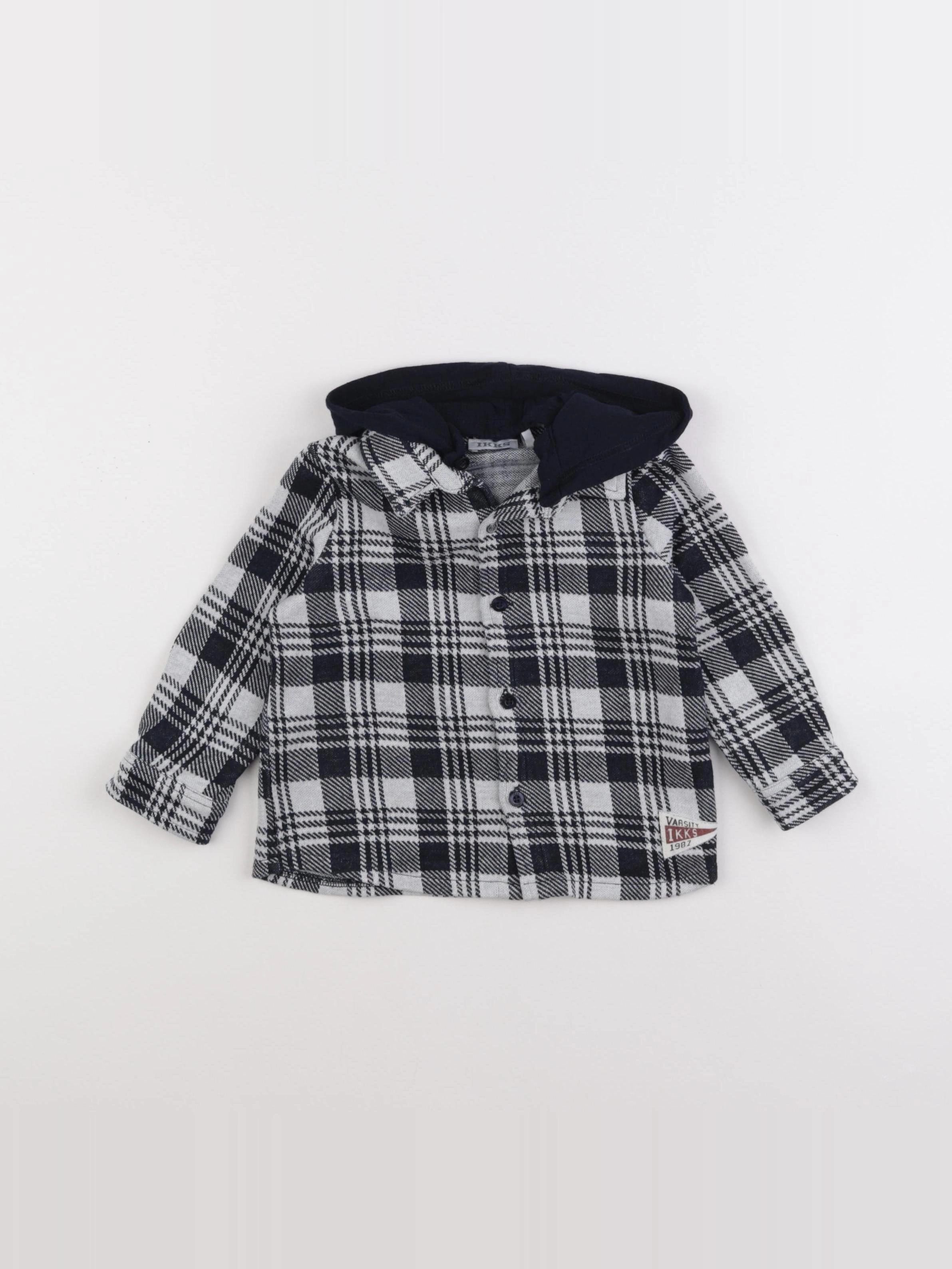 IKKS - chemise blanc, bleu - 18 mois