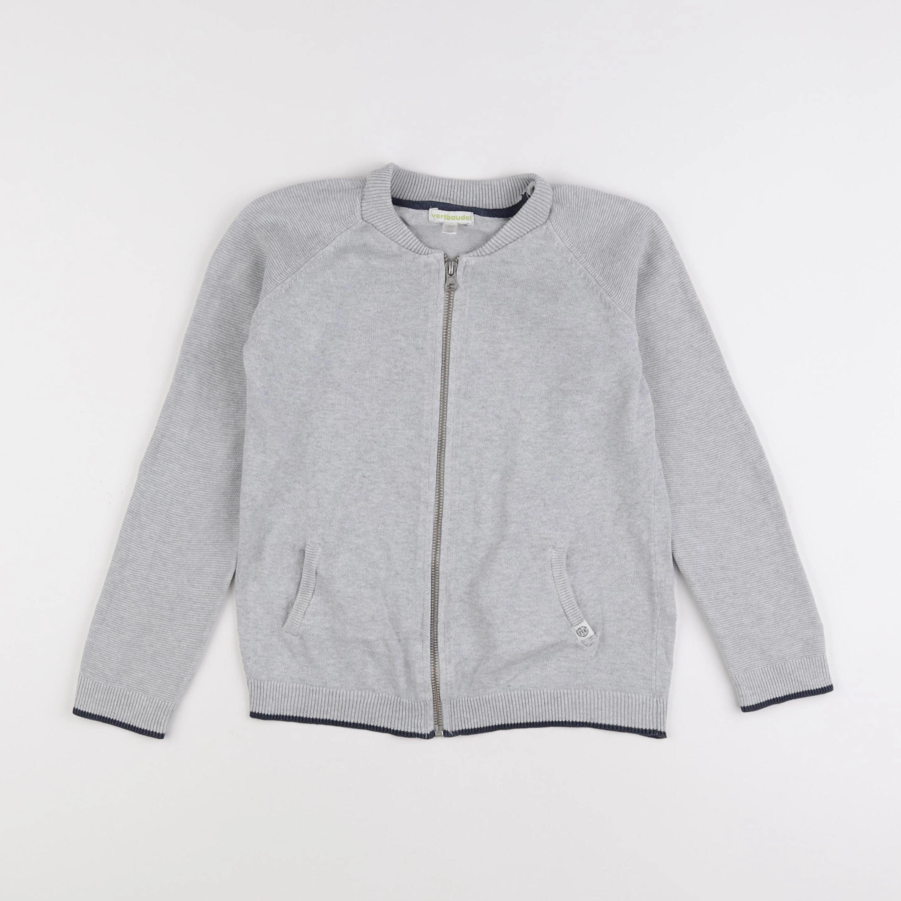 Vertbaudet - gilet gris - 8 ans
